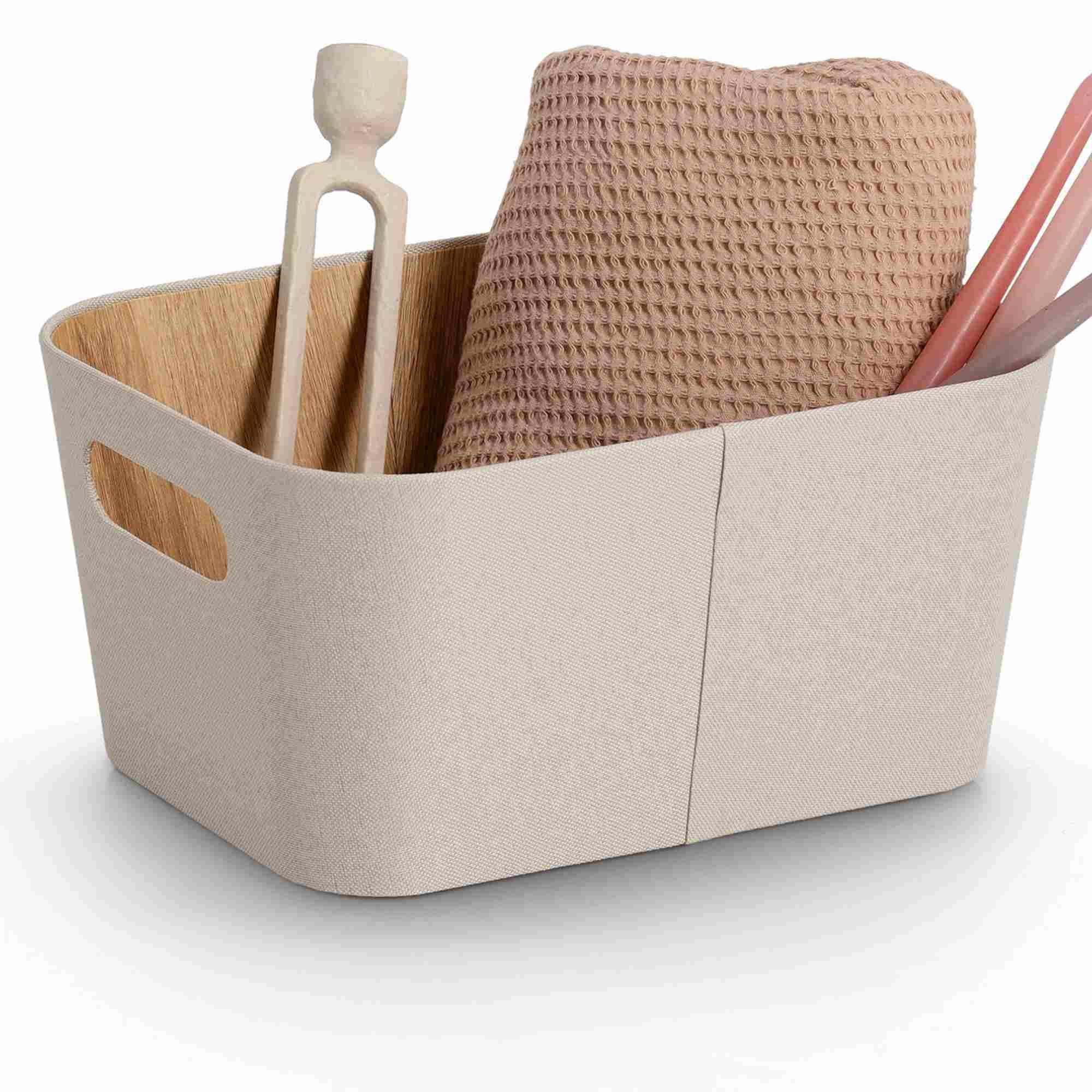 Zeller Aufbewahrungsbox beige Groß 30,5x23x15,2cm 14518