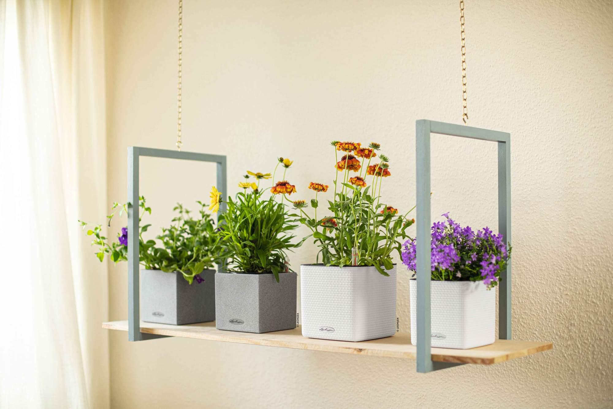 Lechuza Blumentopf klein Cube Color 16 weiß