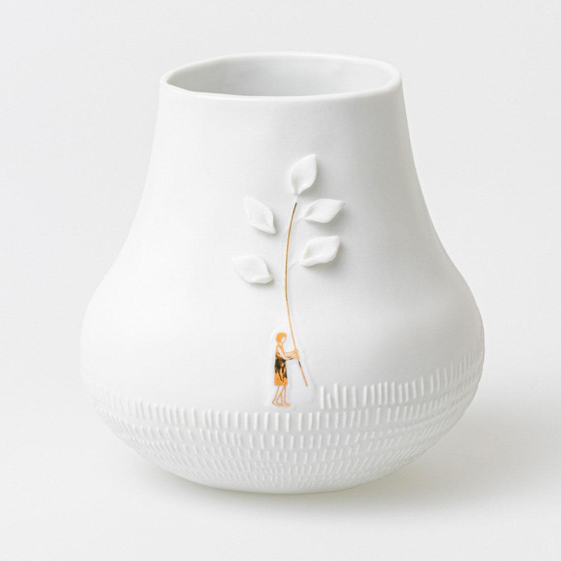 räder Vase Wiese Bildergeschichten Porzellan weiß 0017416