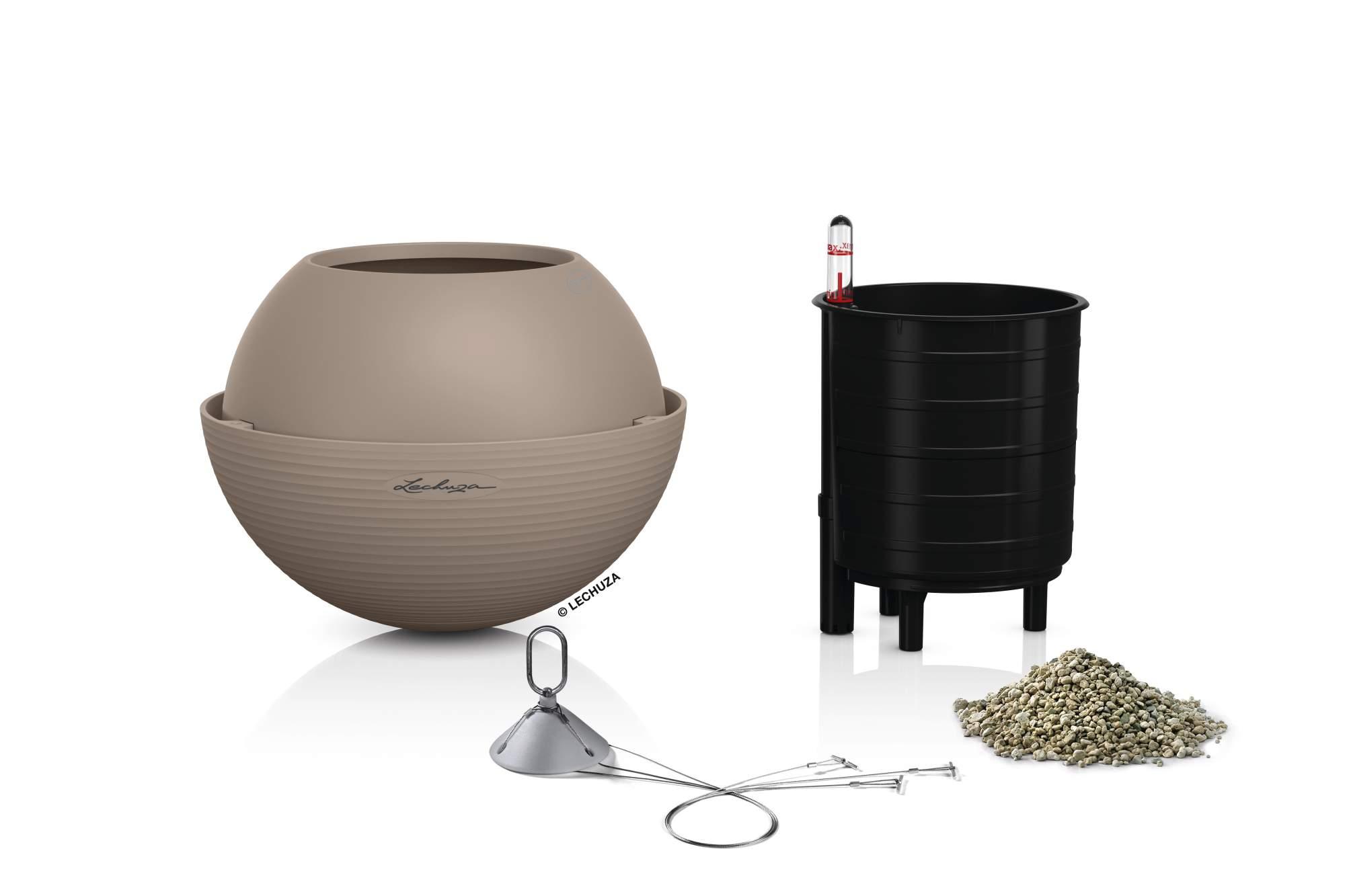 Lechuza Blumenampel Bola Color 23 sandbraun Wasserspeicher