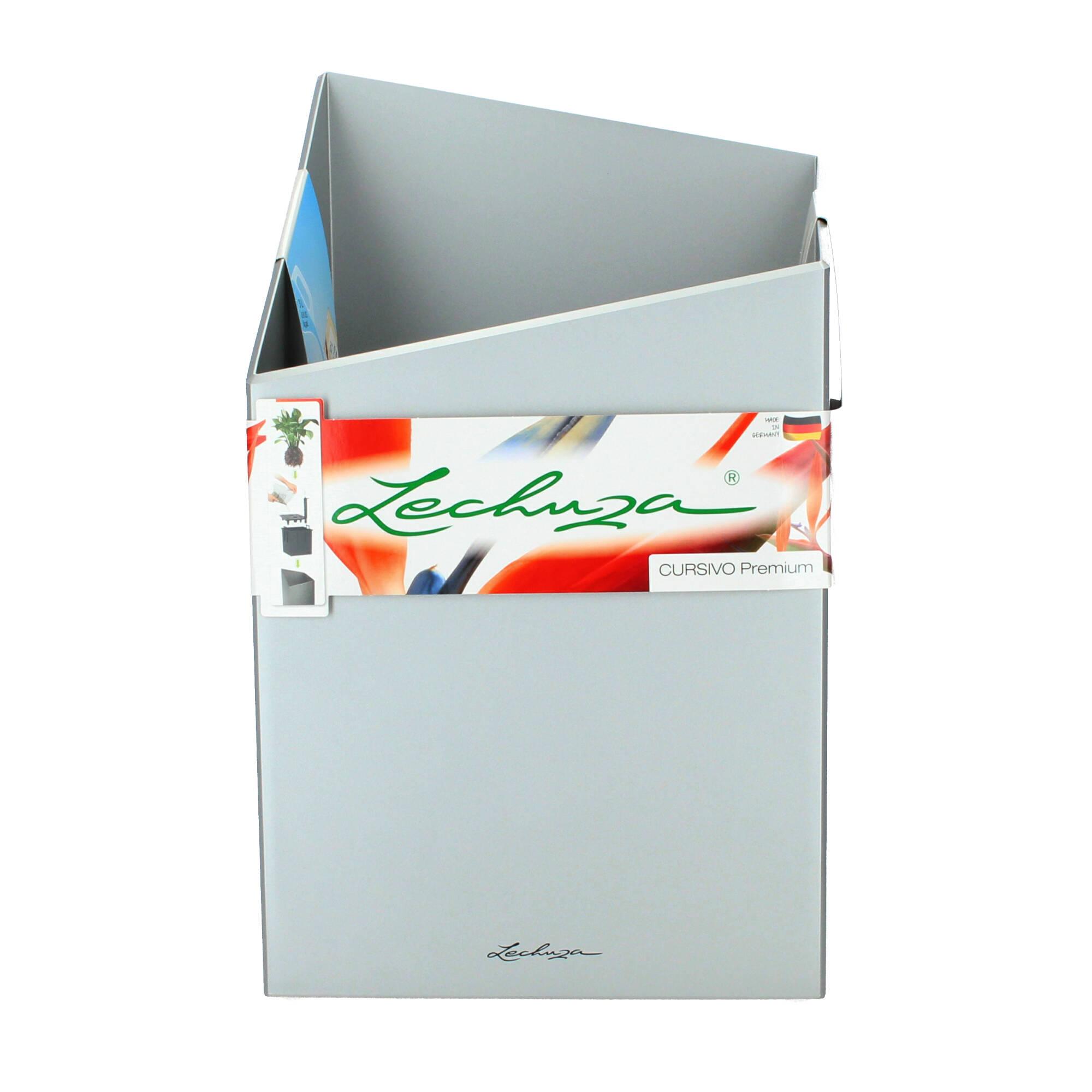 Lechuza Pflanzkübel hoch Cursivo 30 silber metallic 
