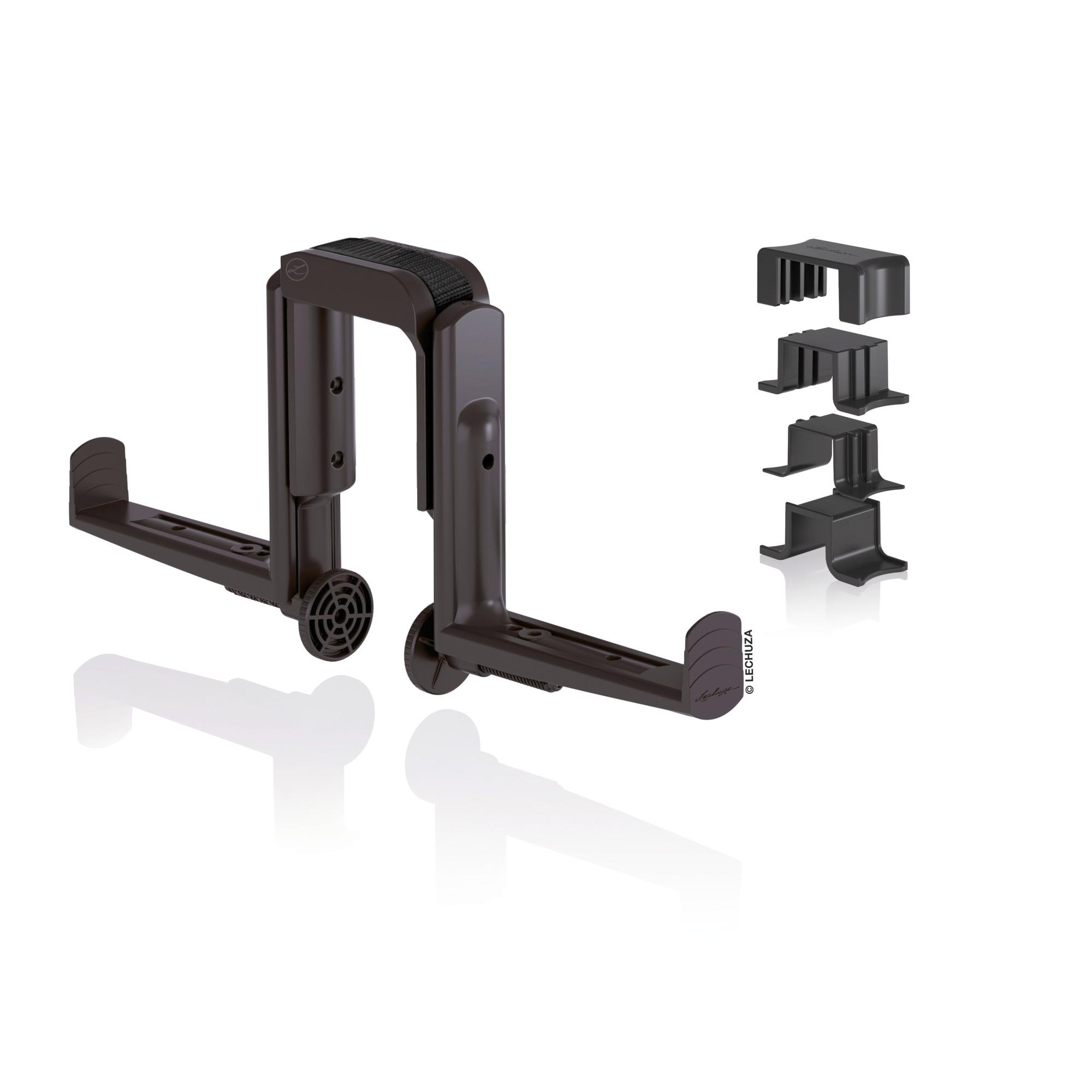 Lechuza Balkonkastenhalter DUO 2er-Set Balconera schwarz