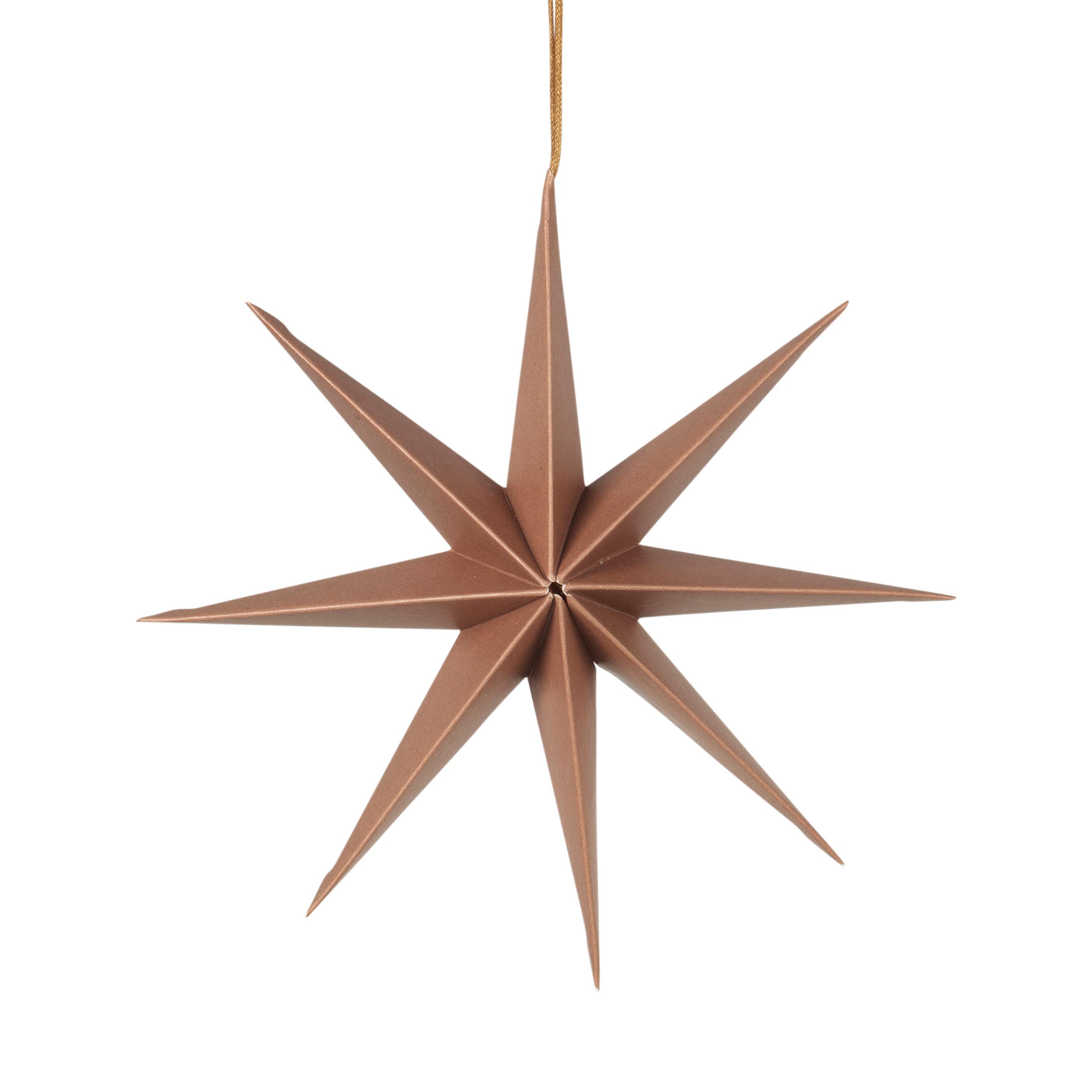 Broste Copenhagen Weihnachtsschmuck Papier-Stern indian tan 50cm