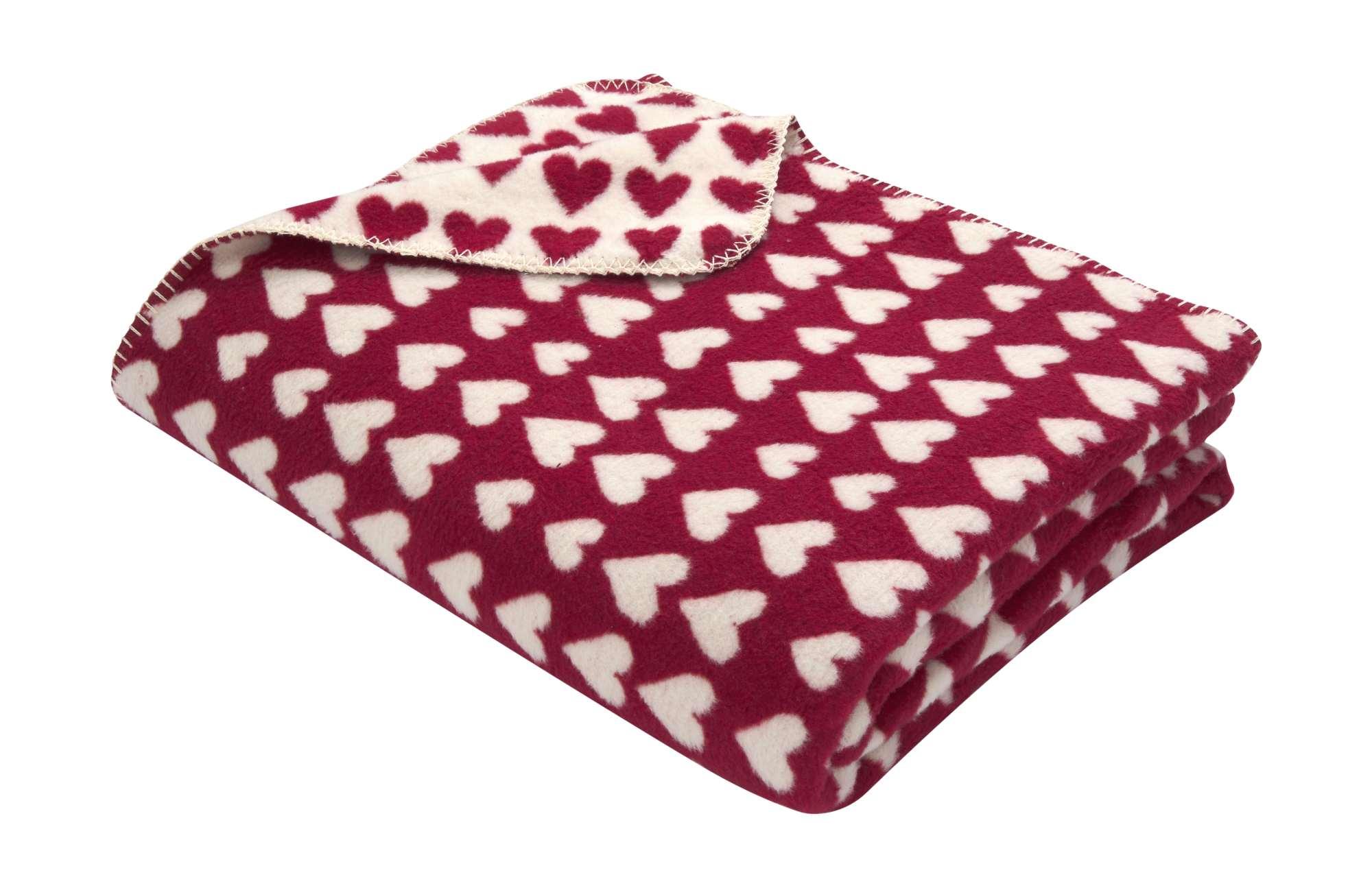 David Fussenegger Kuscheldecke Herzen bordeaux150x200cm 02401950 David Fussenegger Kuscheldecke Herzen bordeaux150x200cm 02401950