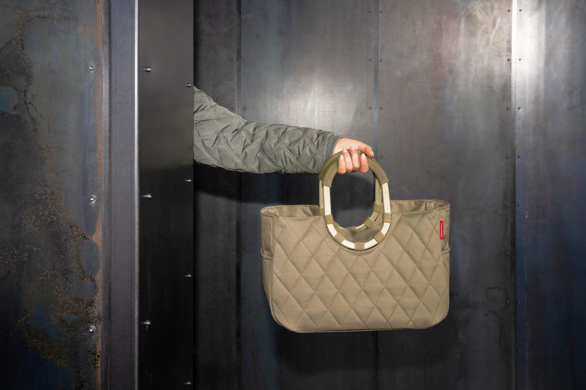 reisenthel Umhängetasche loopshopper M Frame Rhombus Olive
