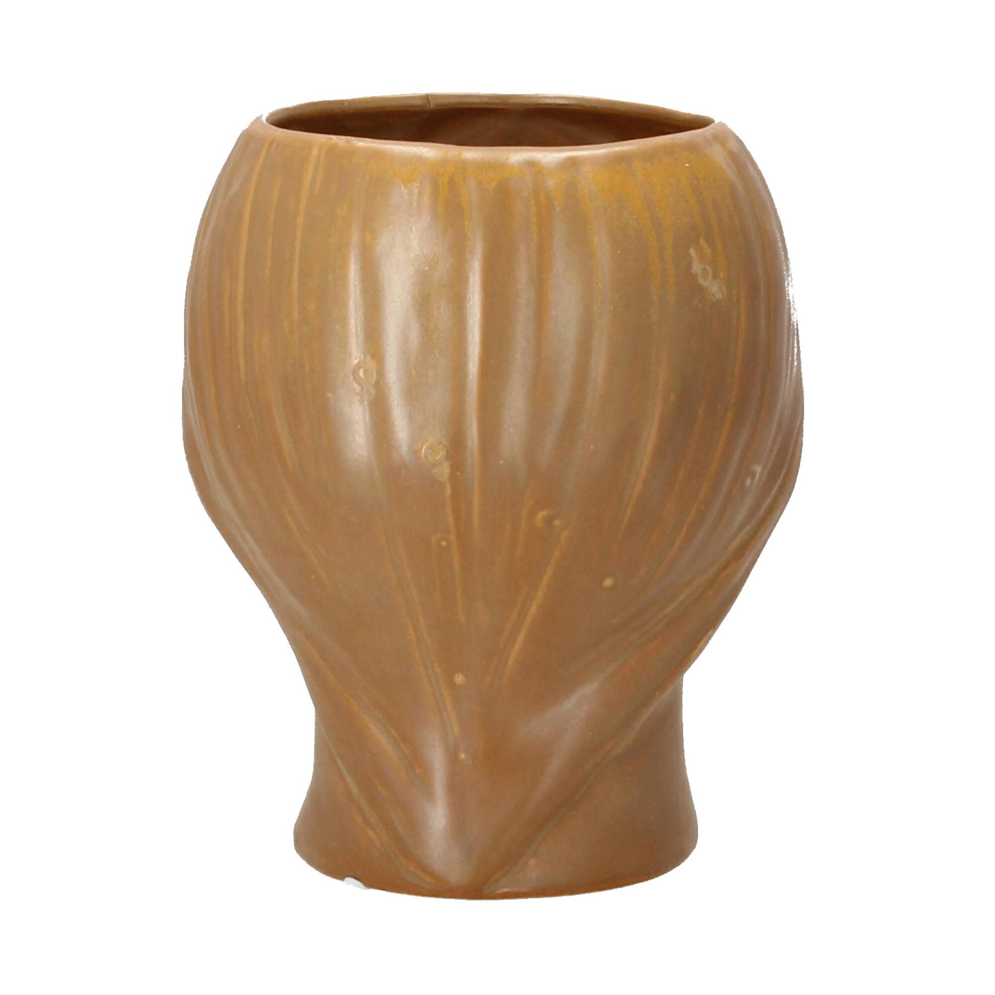 Villa Collection Blumentopf klein Gesicht braun