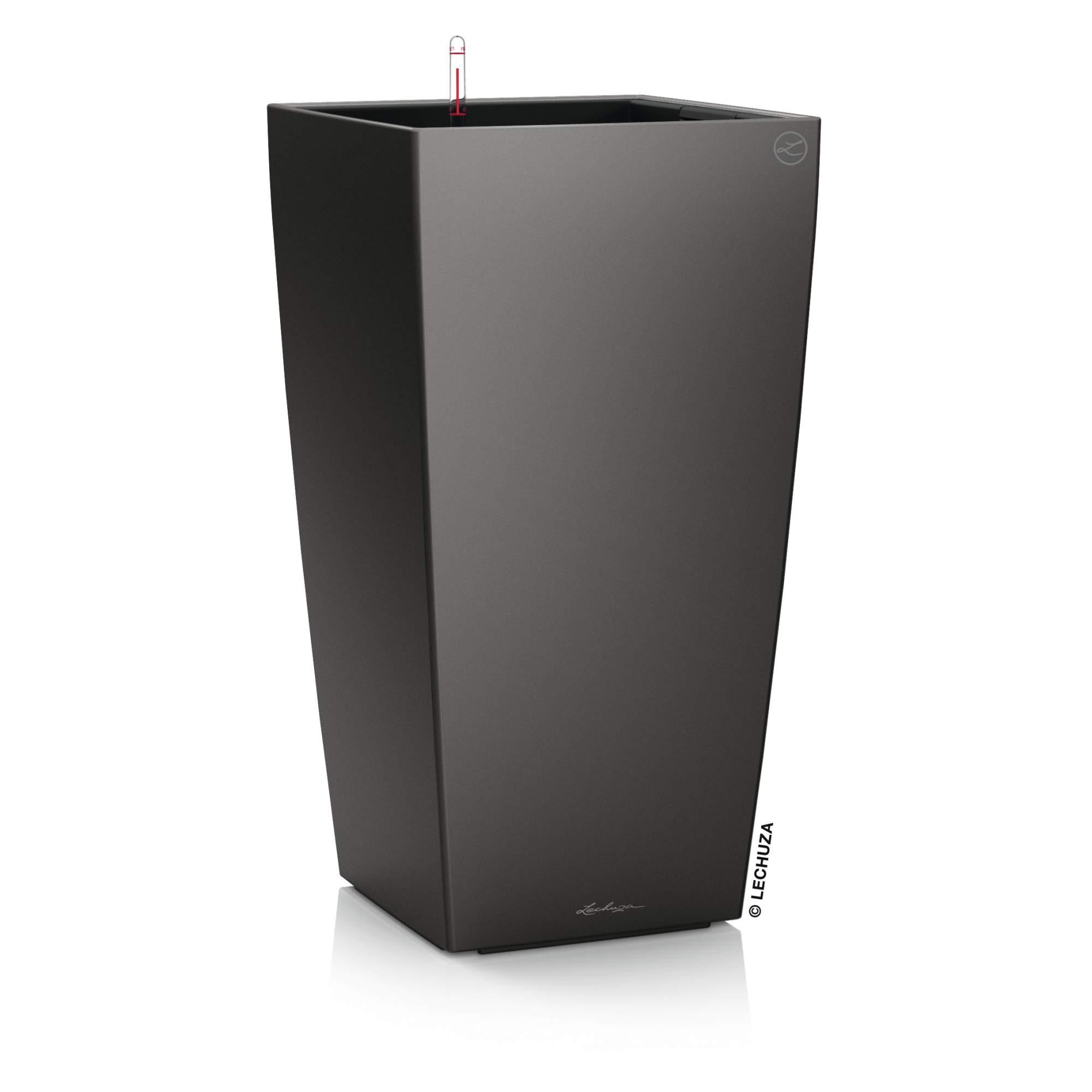 Lechuza Pflanzkübel hoch Cubico 40 anthrazit metallic grau Lechuza Pflanzkübel hoch Cubico 40 anthrazit metallic grau