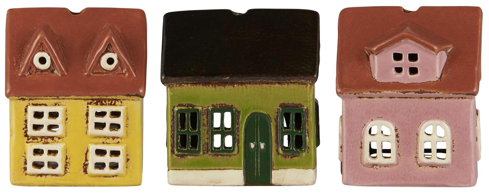 IB Laursen Teelichthalter Lichthaus Nyhavn 3er-Set Mini 27654-99 IB Laursen Teelichthalter Lichthaus Nyhavn 3er-Set Mini 27654-99