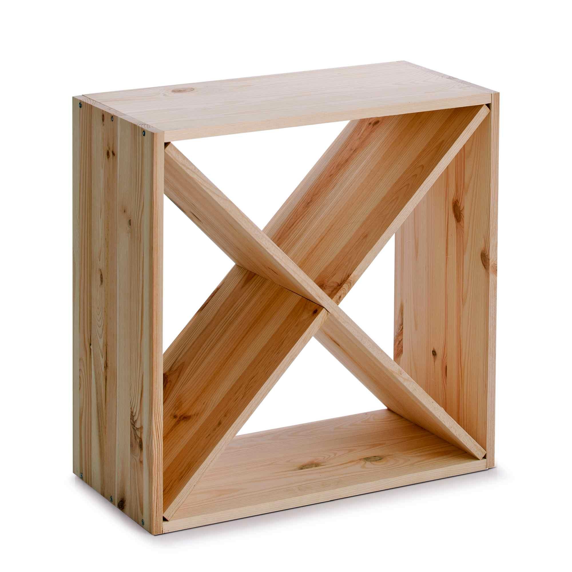 Zeller Weinregal Kiefernholz braun 52x25x52cm 13170