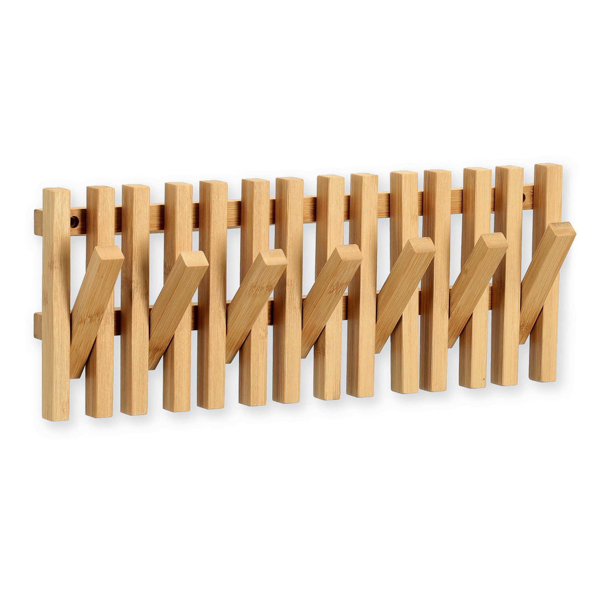 Zeller Wandgarderobe horizontal Bamus 41,5x3,5x16cm FSC100% 13826
