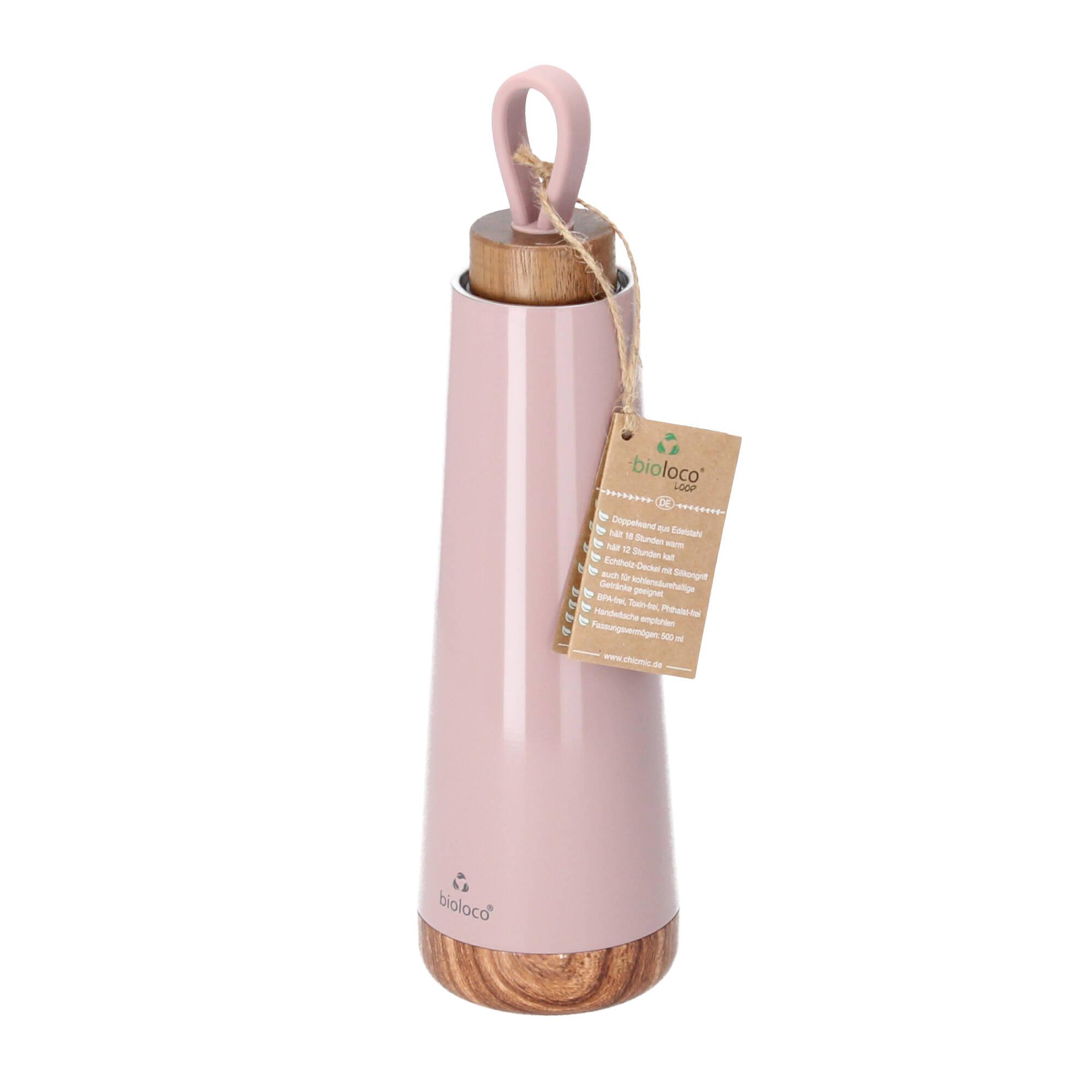 chic.mic bioloco loop Isolierflasche Thermosflasche dusty rose