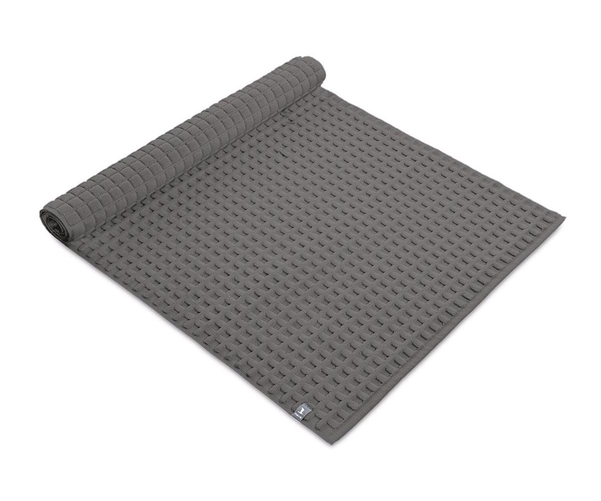 möve Piquée Badteppich Waffelstruktur 60x60cm granite