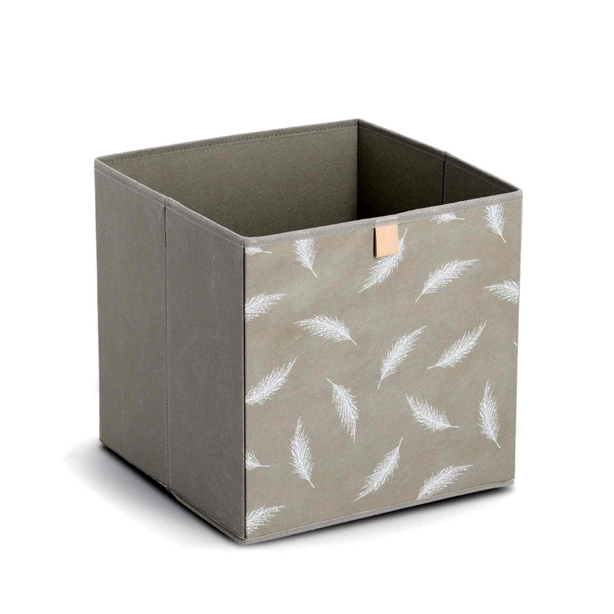 Zeller Aufbewahrungsbox Feather Vlies braun 32x32x32 14537 Zeller Aufbewahrungsbox Feather Vlies braun 32x32x32 14537