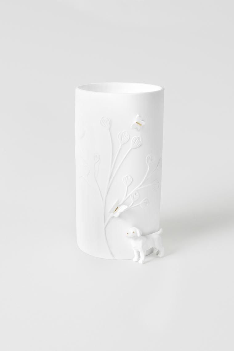räder Living Vase Hund stehend Porzellan weiß 0017617 räder Living Vase Hund stehend Porzellan weiß 0017617