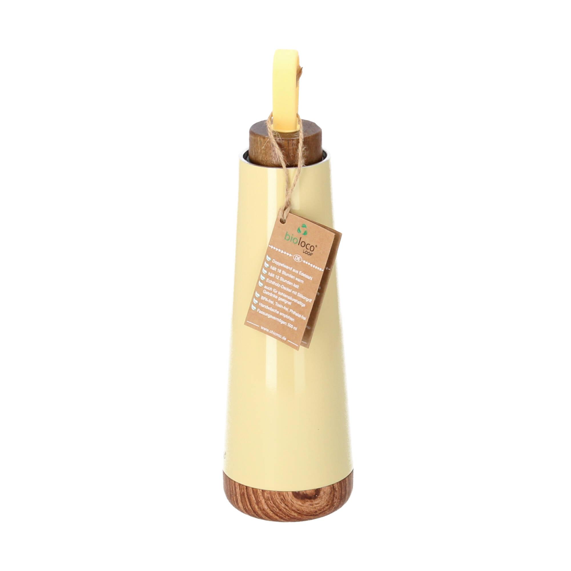 chic.mic bioloco loop Isolierflasche Thermosflasche pastellgelb chic.mic bioloco loop Isolierflasche Thermosflasche pastellgelb
