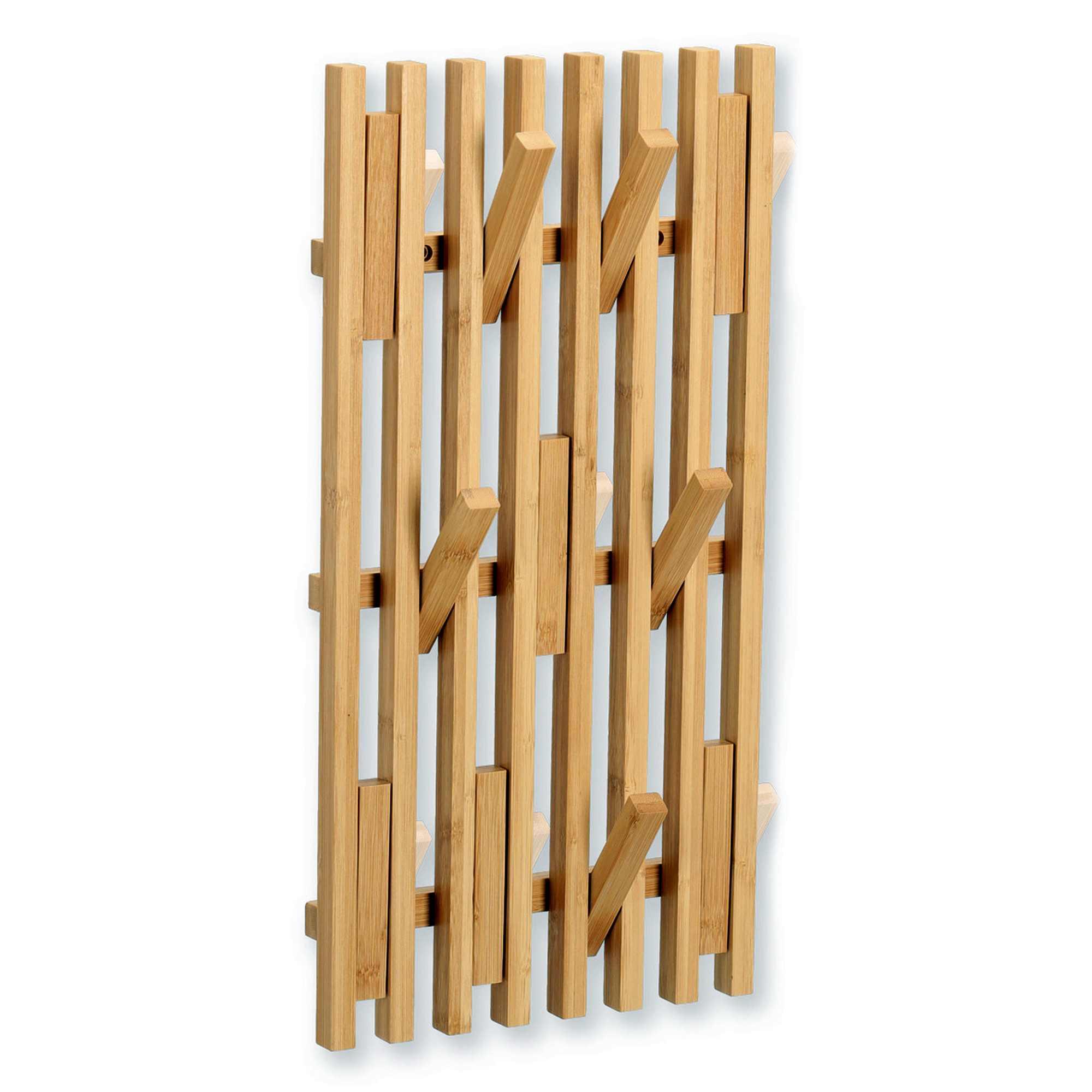 Zeller Wandgarderobe vertikal Bamus 25,5x3,5x50cm FSC100% 13827