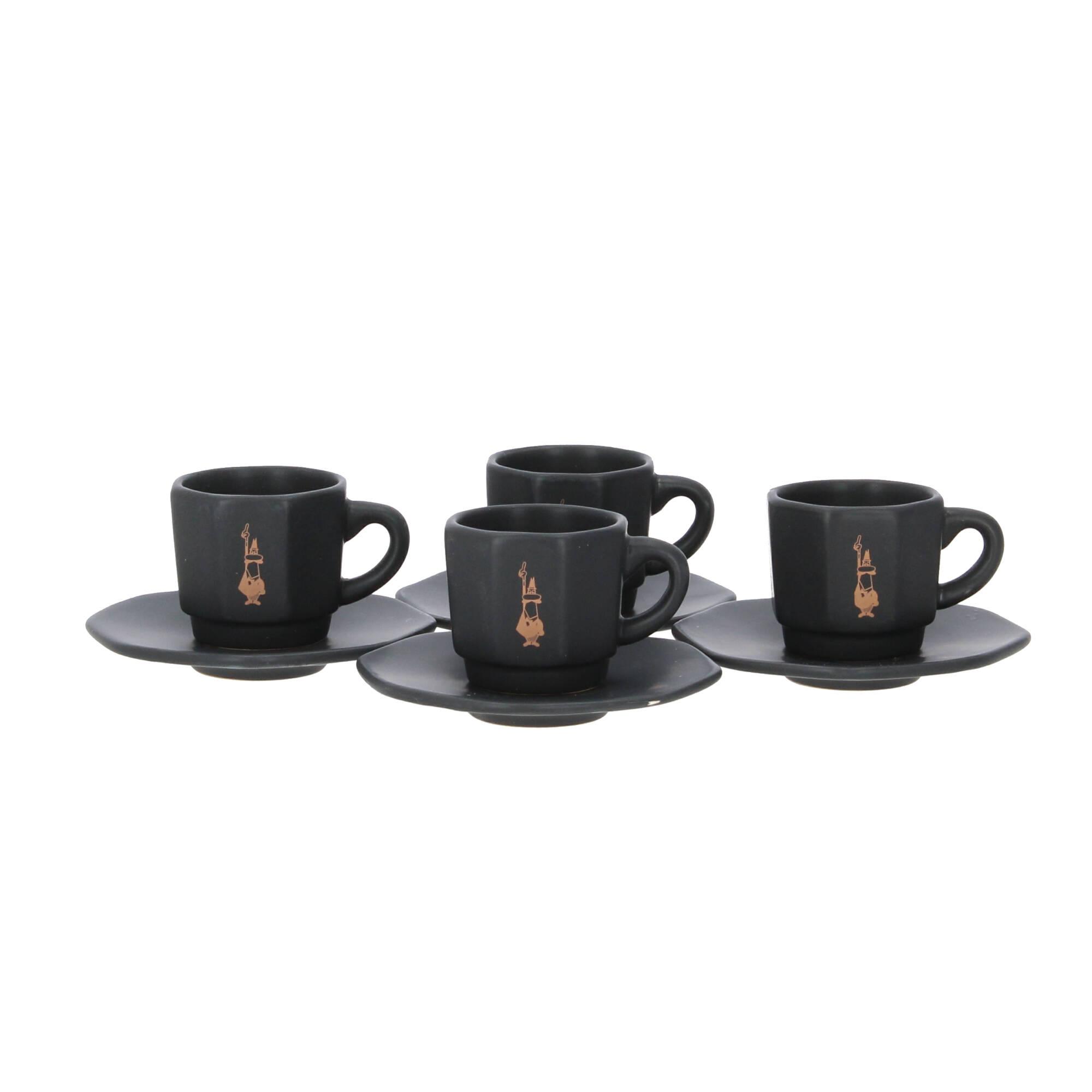 Bialetti Espressotassen-Set schwarz 4-tlg.