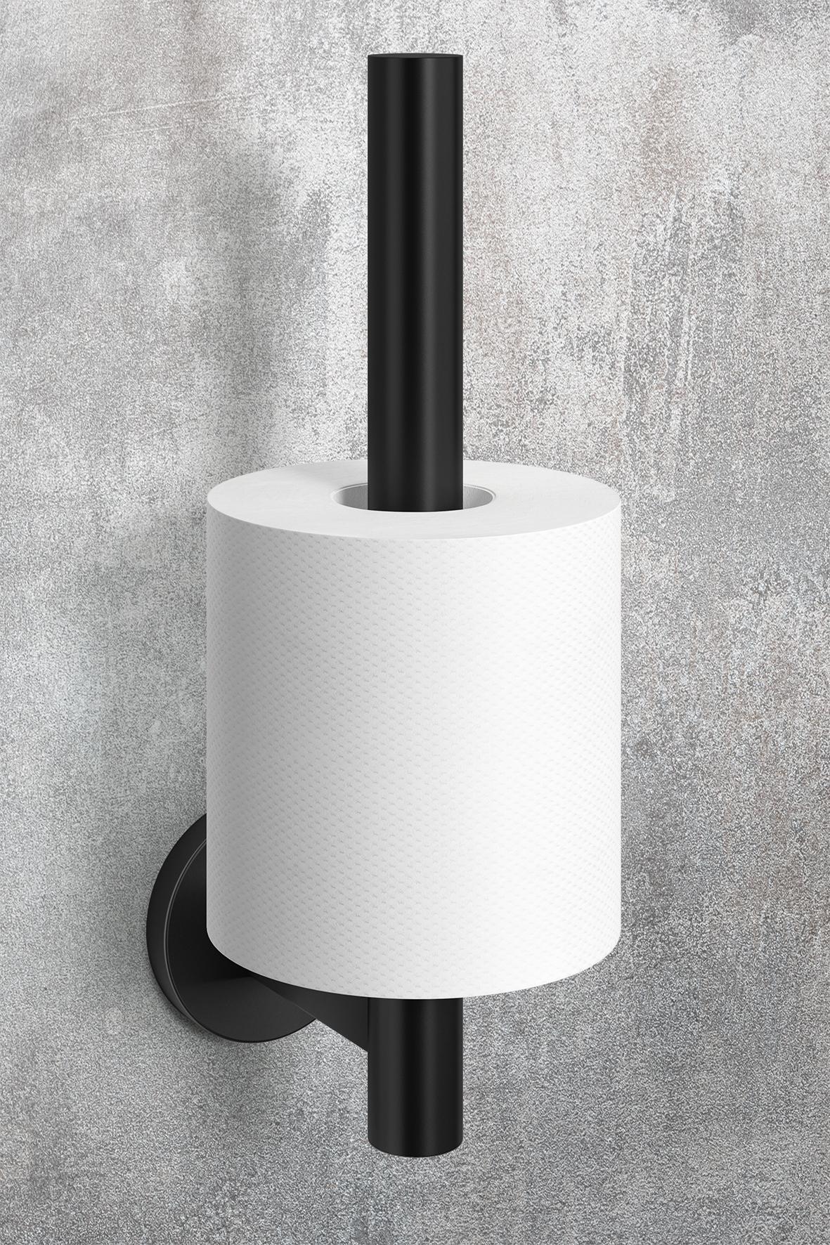 Zack SCALA Ersatz-Toilettenpapierhalter Wandmontage schwarz 40851
