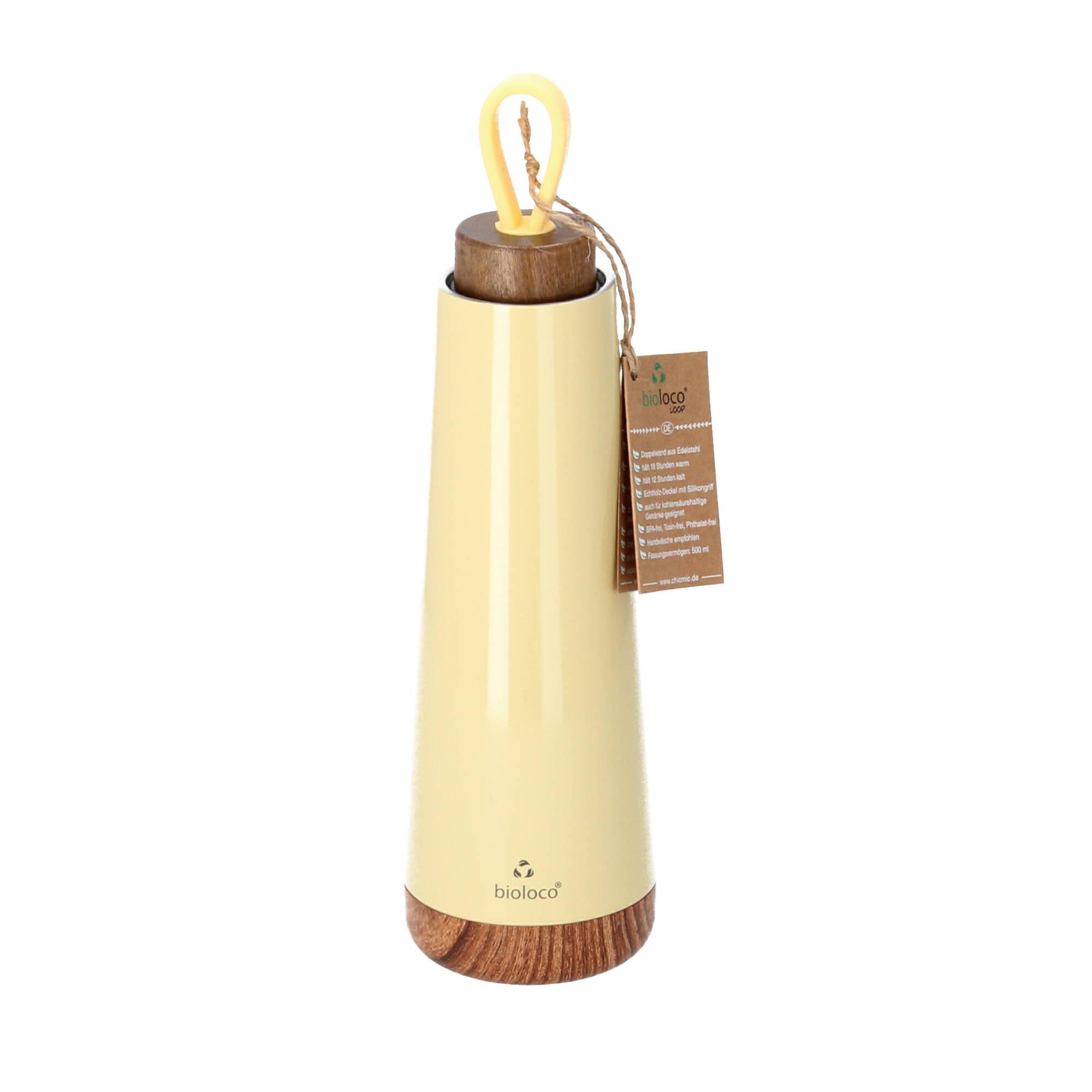 chic.mic bioloco loop Isolierflasche Thermosflasche pastellgelb
