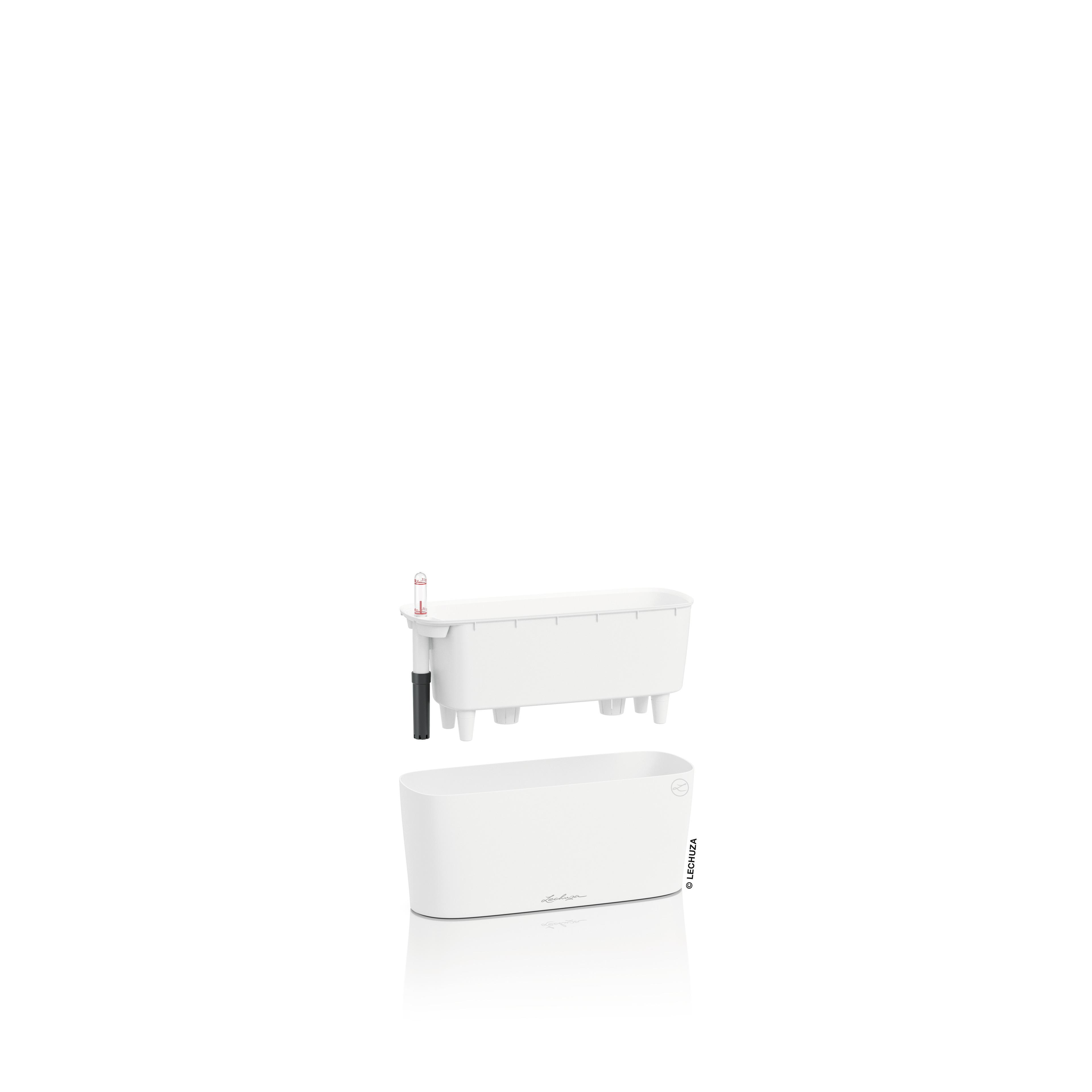 Lechuza Blumentopf Delta 10 weiß matt wasserspeicher 15462