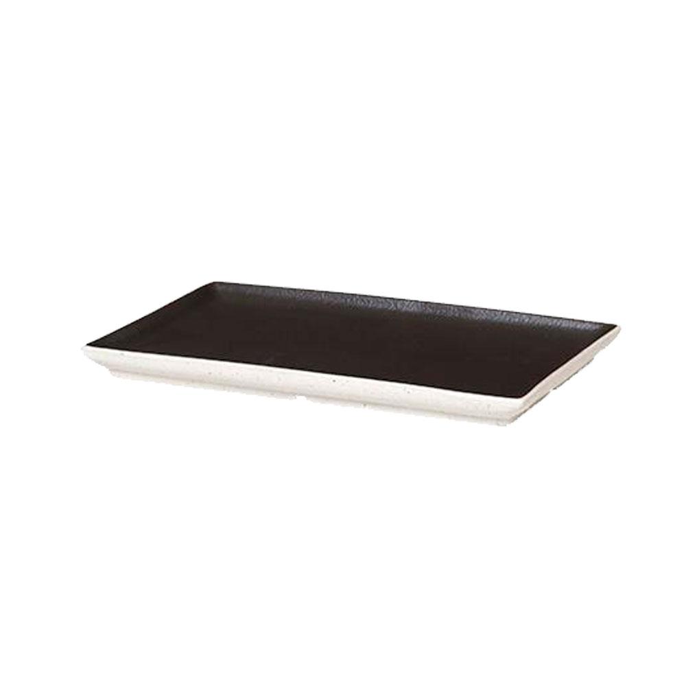 Broste Copenhagen Teller Eli 20x12 cm eckig matt charcoal Steingut 