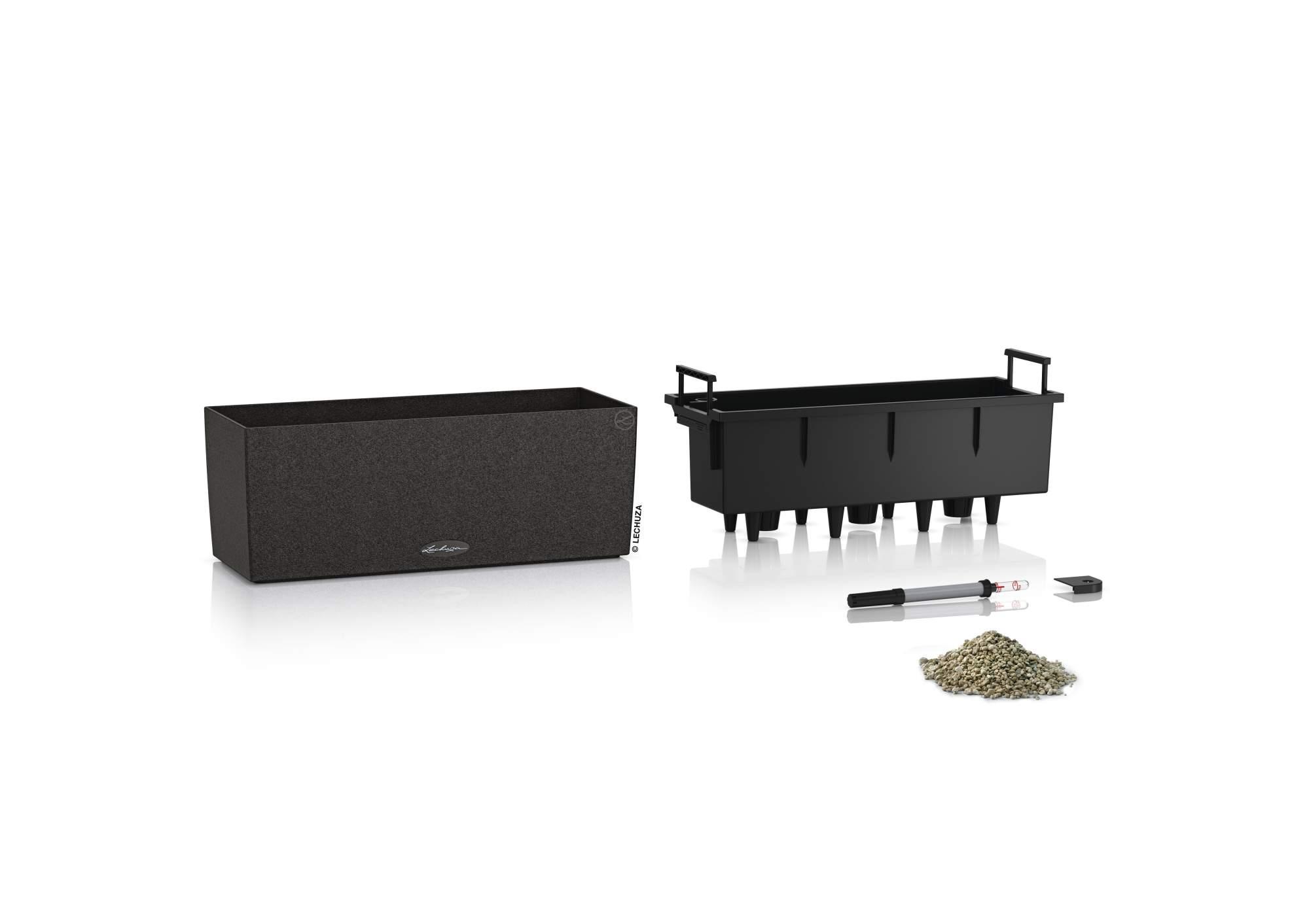 Lechuza Blumenkasten Balconera Stone 50 graphitschwarz