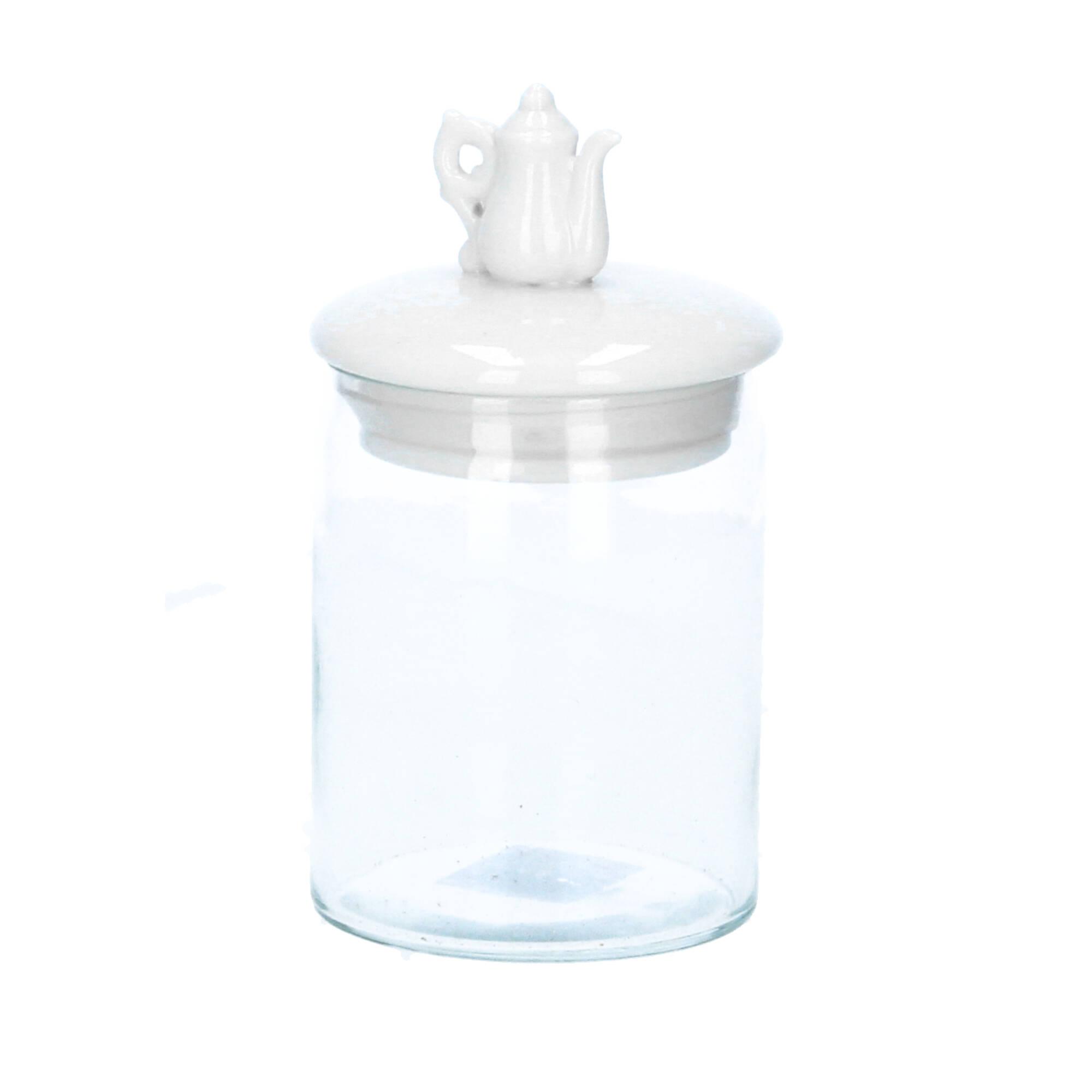 Hoff Interieur Glasdose mit Porzellandeckel Kannen 2er Set
