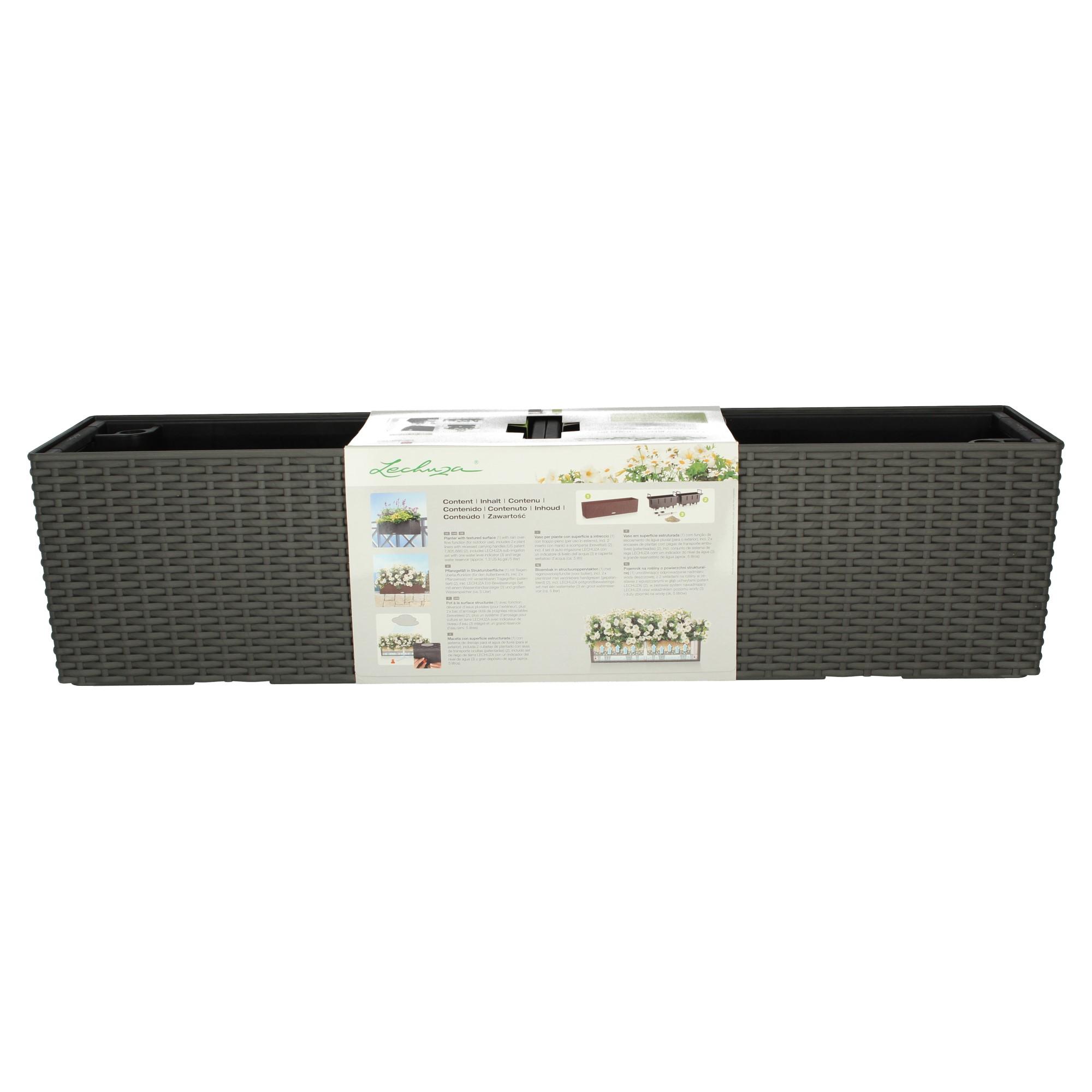 Lechuza Blumenkasten Balconera Cottage 80 granit grau