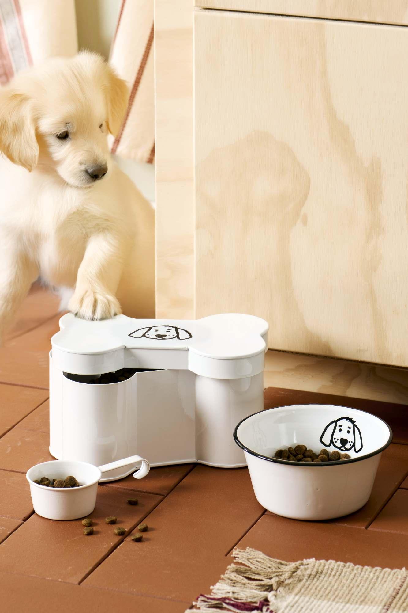 IB Laursen Dose Knochenform für Hundefutter weiß 04891-11