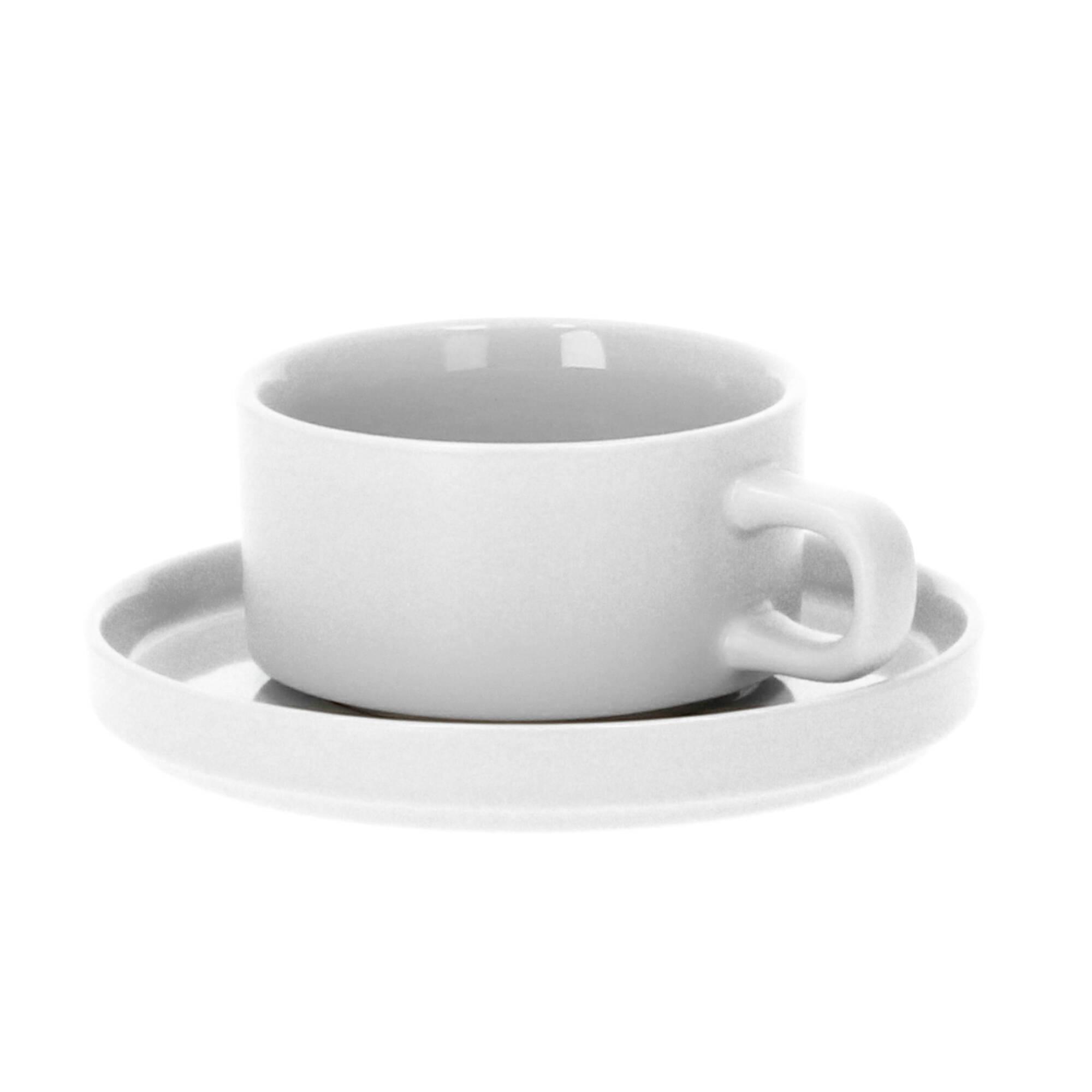 blomus Pilar 2 Teetassen mit Untertasse 200 ml Keramik moonbeam beige