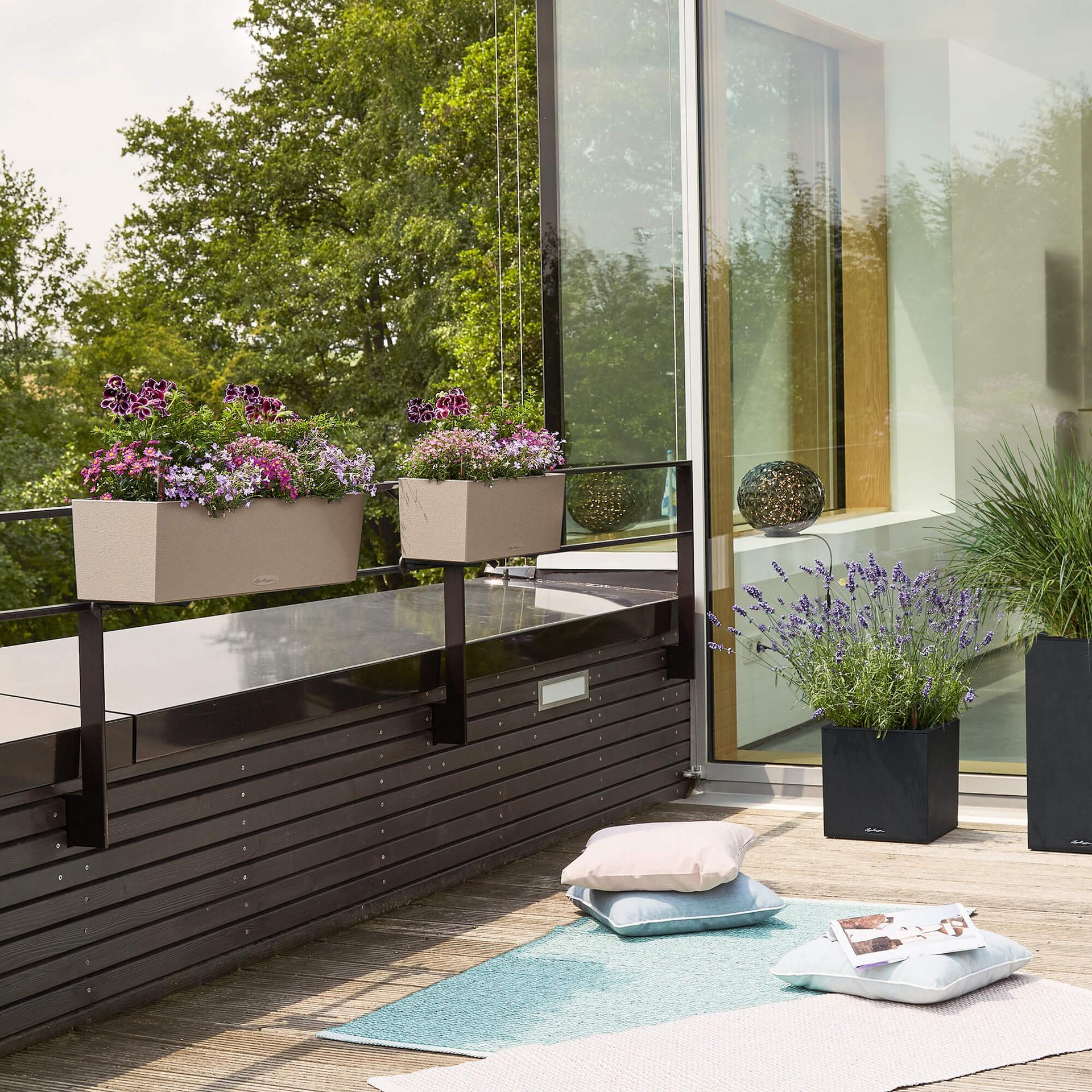 Lechuza Blumenkasten Balconera Stone 50 graphitschwarz Lechuza Blumenkasten Balconera Stone 50 graphitschwarz