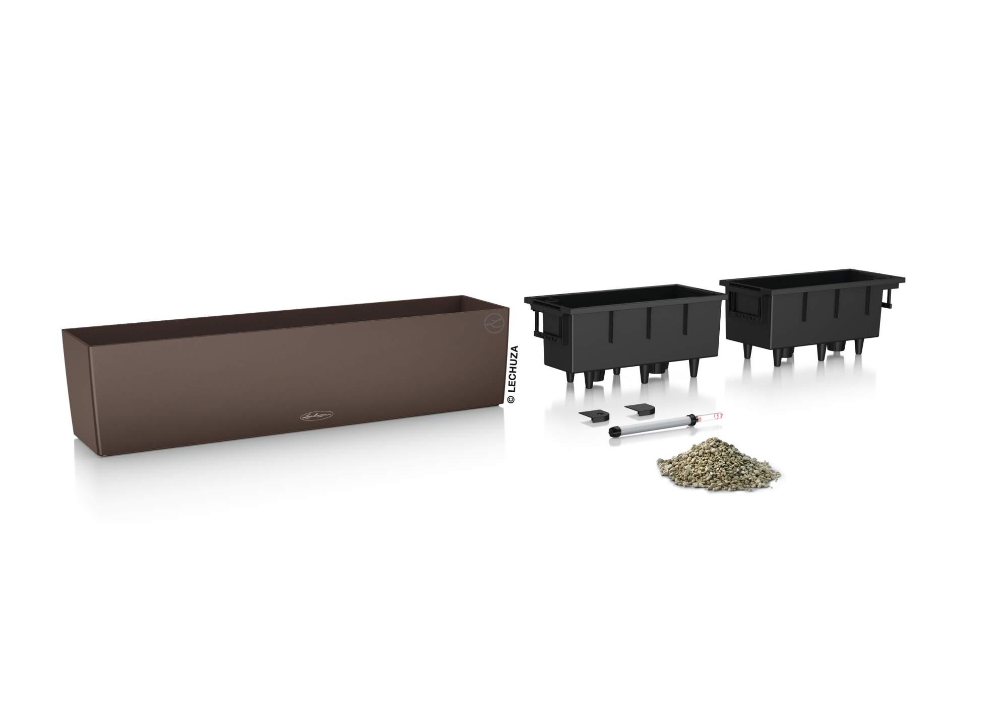 Lechuza Blumenkasten Balconera Color 80 muskat braun