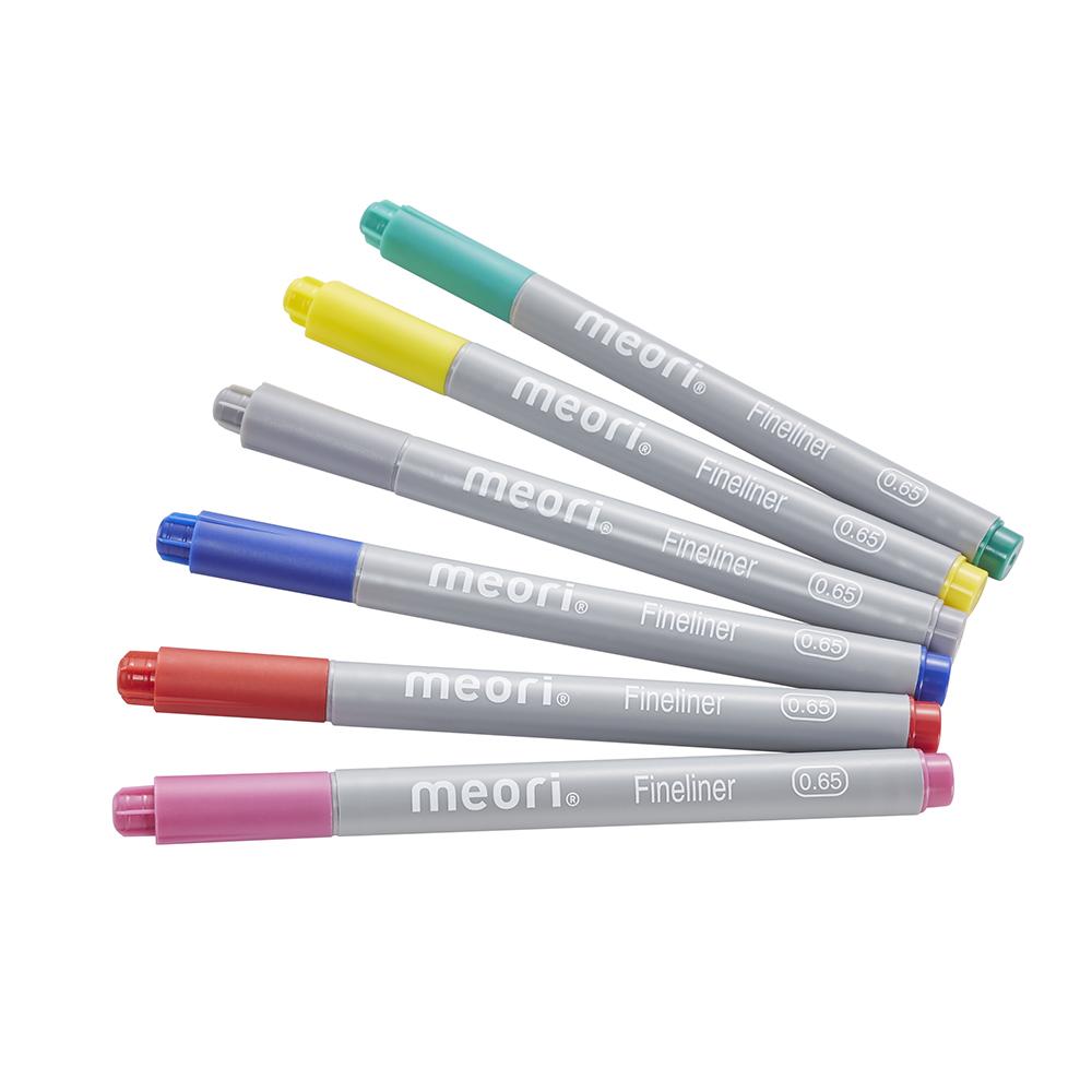 Meori Fineliner 6er Set DIY zum anmalen für Mini Box Malstifte