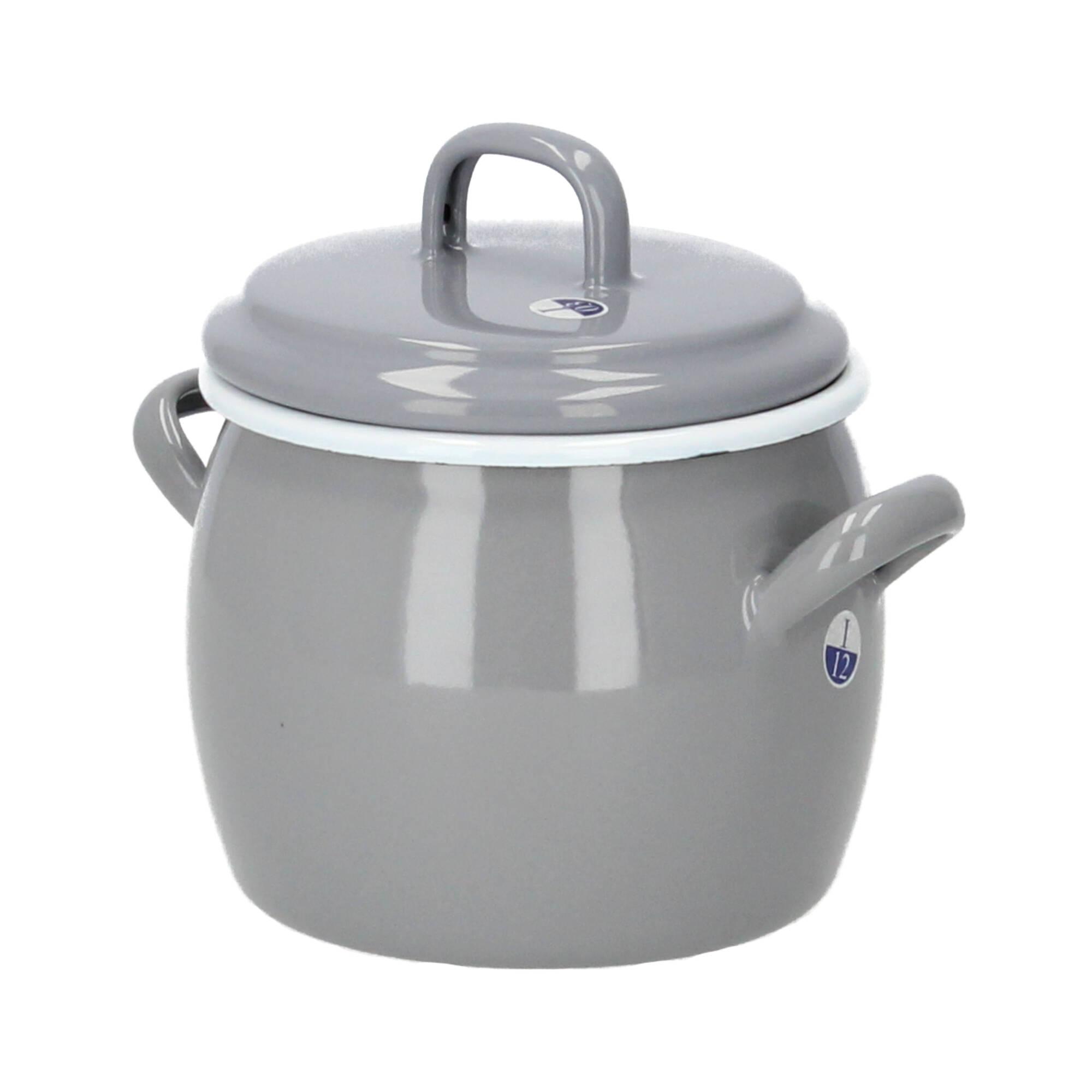 Kockums Bauchiger Topf mit Deckel 0,7 Liter grau Kockums Bauchiger Topf mit Deckel 0,7 Liter grau