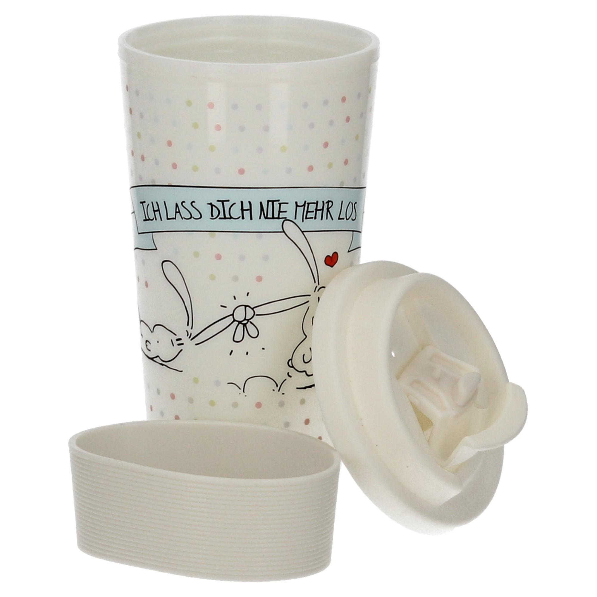 Mea Living Coffee to Go Kunststoff Becher Ich lass dich nie 450ml