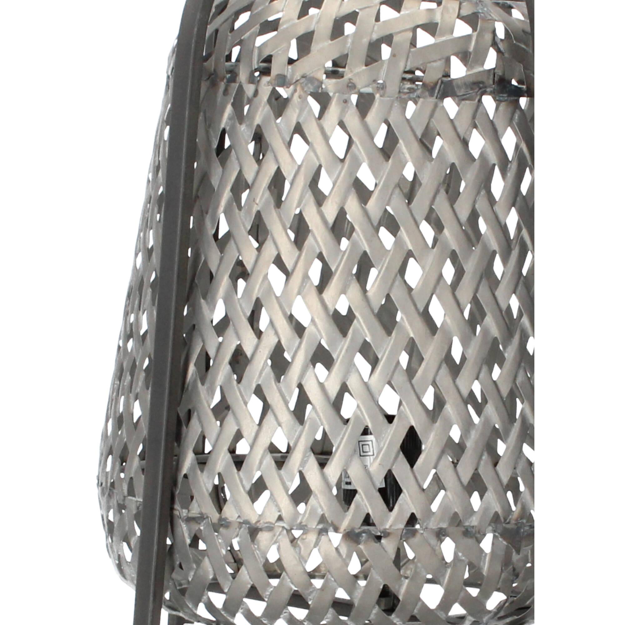 Chic Antique Lampe mit Flechtmuster 44,5 cm antique kohle