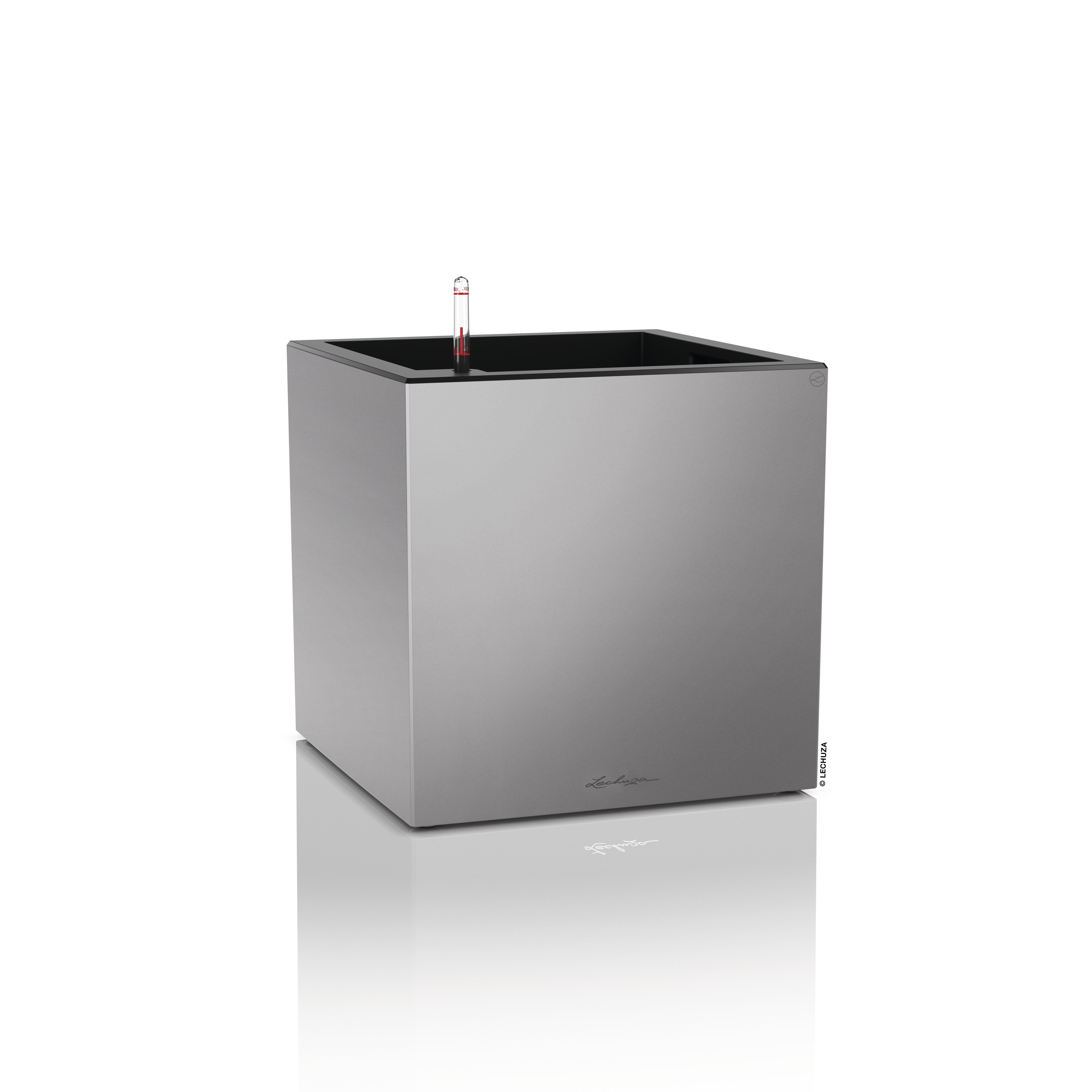 Lechuza Pflanzkübel eckig Canto Premium Low 40 silber