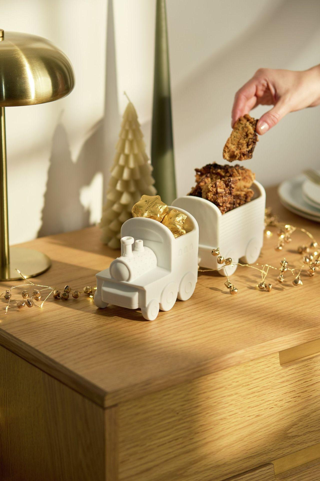 räder Schale 2er-Set Weihnachtszug Porzellan weiß 0093012