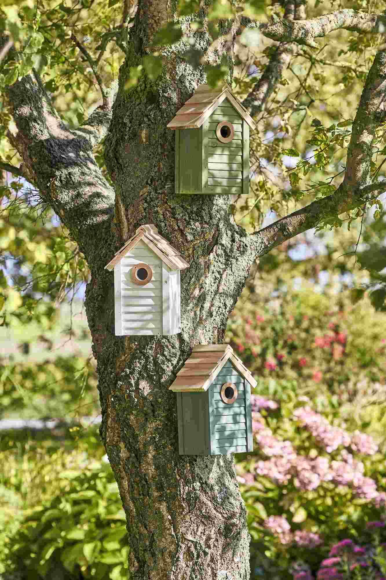 IB Laursen Nistkasten Vogelhaus Grün - naturf. Dach Loch 32mm IB Laursen Nistkasten Vogelhaus Grün - naturf. Dach Loch 32mm
