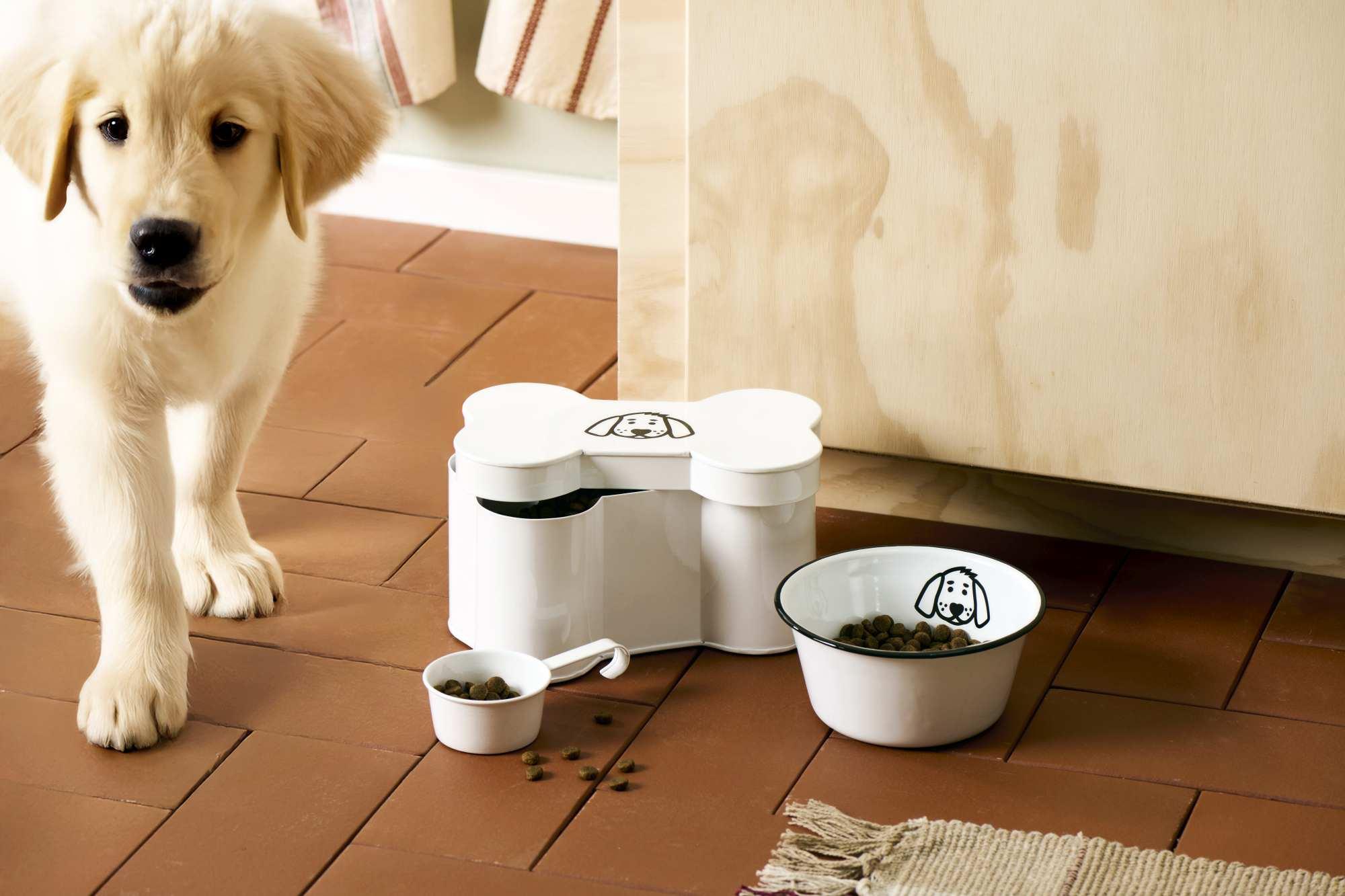 IB Laursen Dose Knochenform für Hundefutter weiß 04891-11