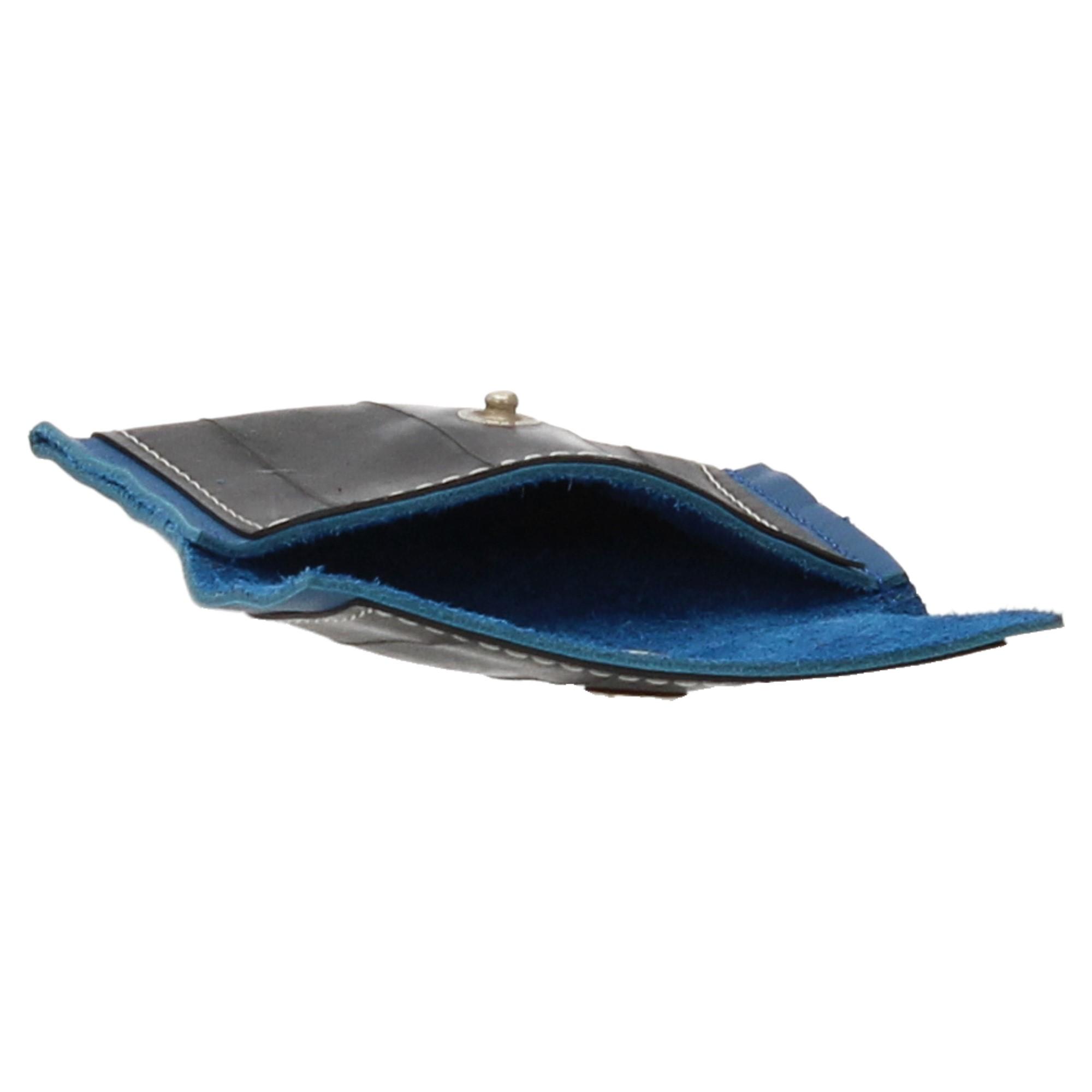 Stef Fauser Geldinger Leder Blau 10 x 7cm Portemonnaie Geldbeutel Stef Fauser Geldinger Leder Blau 10 x 7cm Portemonnaie Geldbeutel