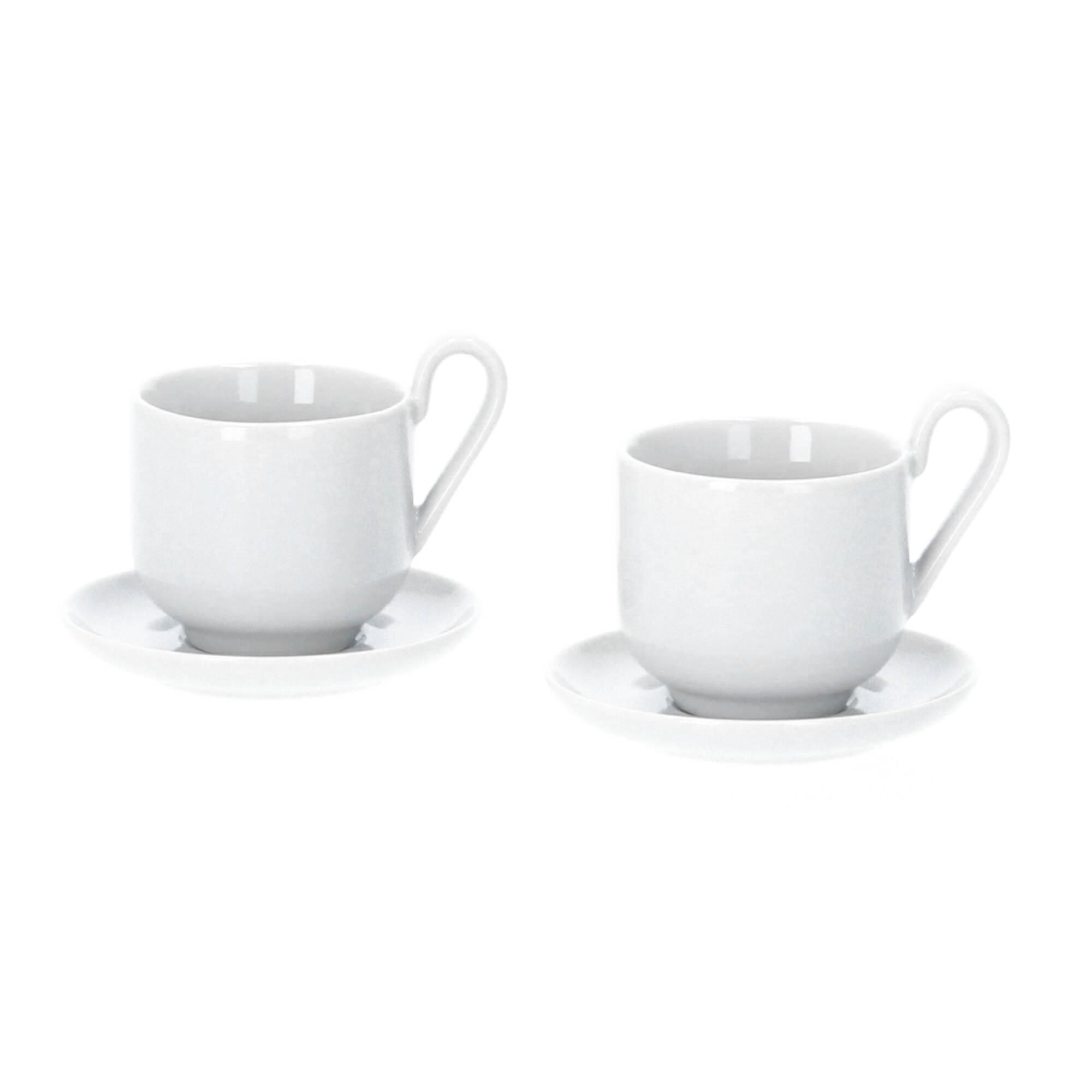blomus RO 2 Espressotassen mit Untertasse 80 ml Porzellan nimbus cloud