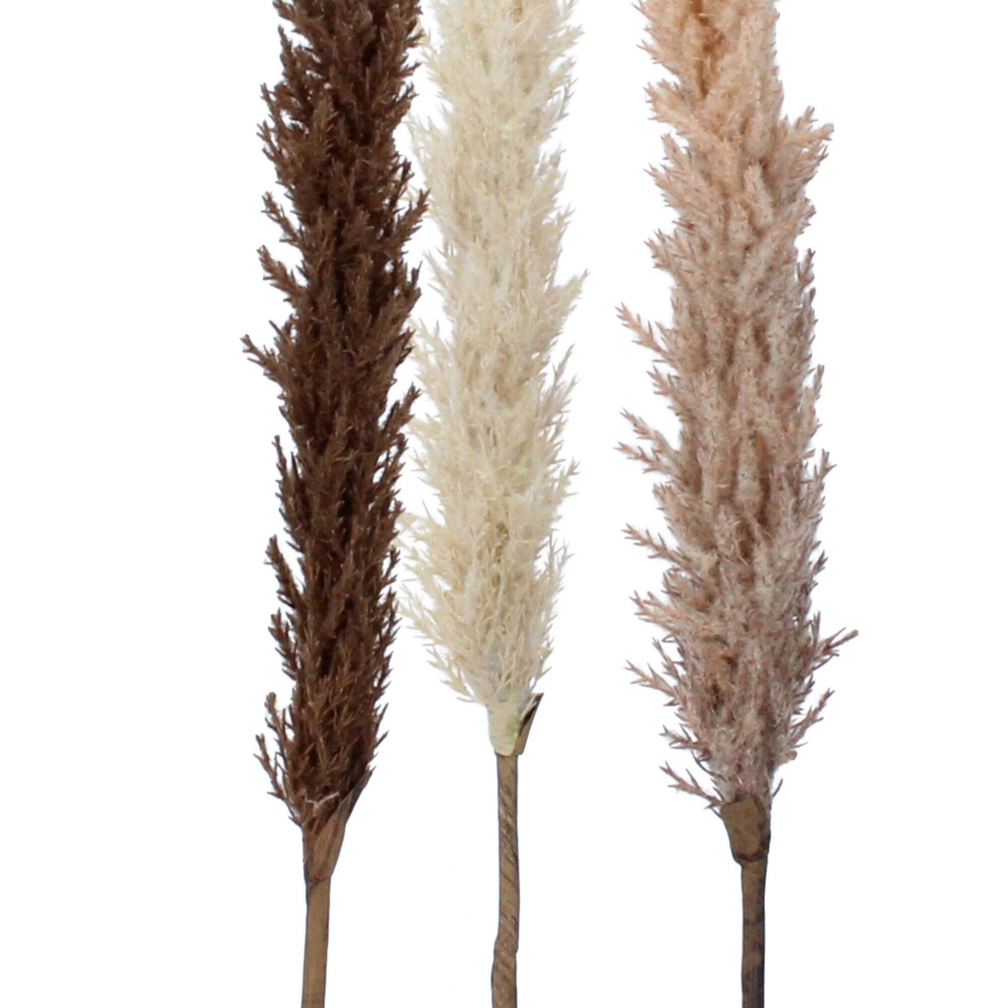 Bloomingville Dekoblumen Kunstblumen Gräser 3er Set 110 cm mehrfarbig