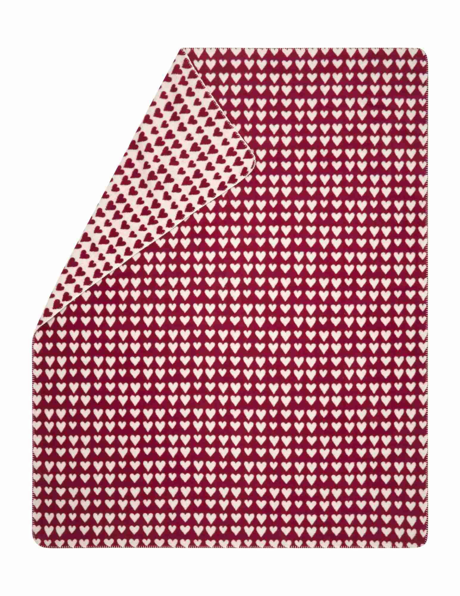 David Fussenegger Kuscheldecke Herzen bordeaux150x200cm 02401950 David Fussenegger Kuscheldecke Herzen bordeaux150x200cm 02401950