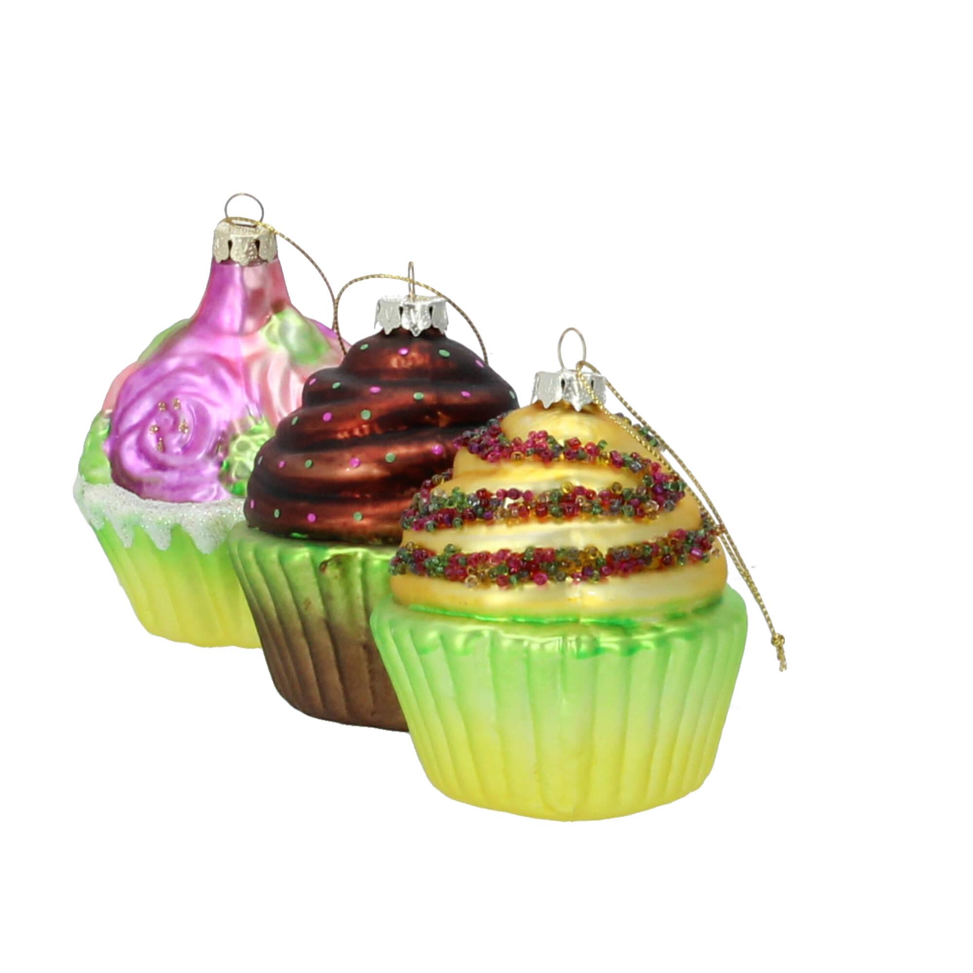 Hoff Interieur Christbaumschmuck Cupcakes 3-tlg. Set Hoff Interieur Christbaumschmuck Cupcakes 3-tlg. Set