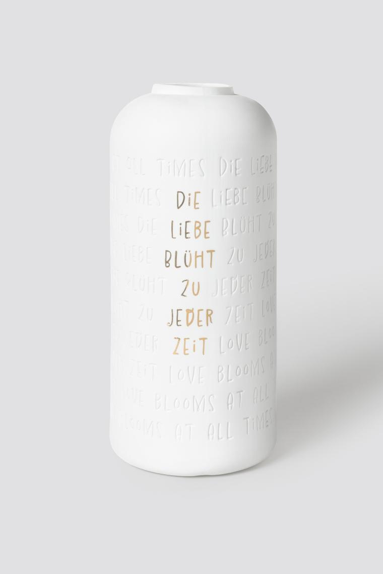 räder Vase Die Liebe blüht Porzellan weiß 0018015