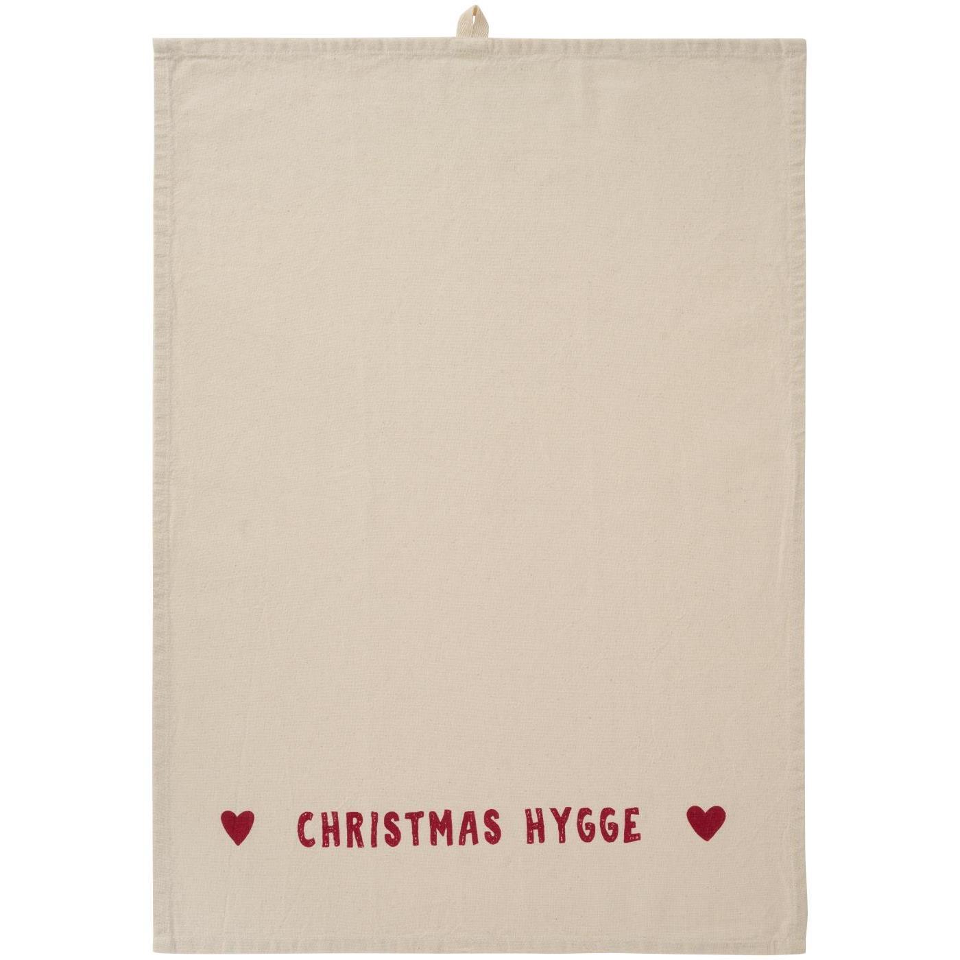 IB Laursen Geschirrtuch Christmas Hygge roter Print 66268-33