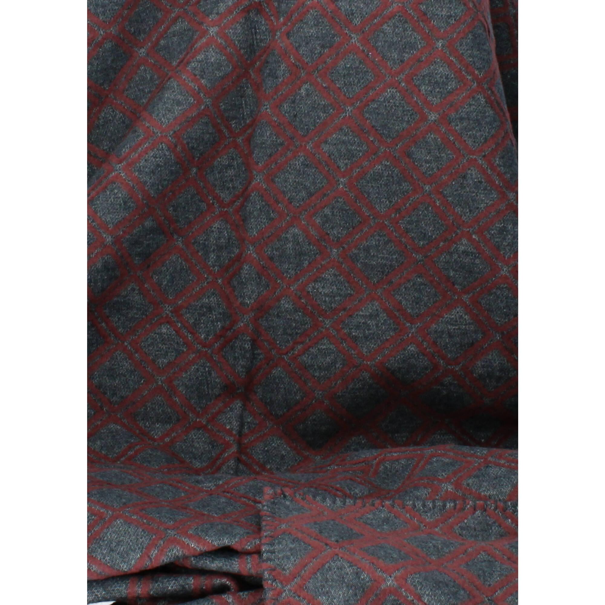 David Fussenegger Struktur Plaid DECO Rauten 130x200 cm schokobraun