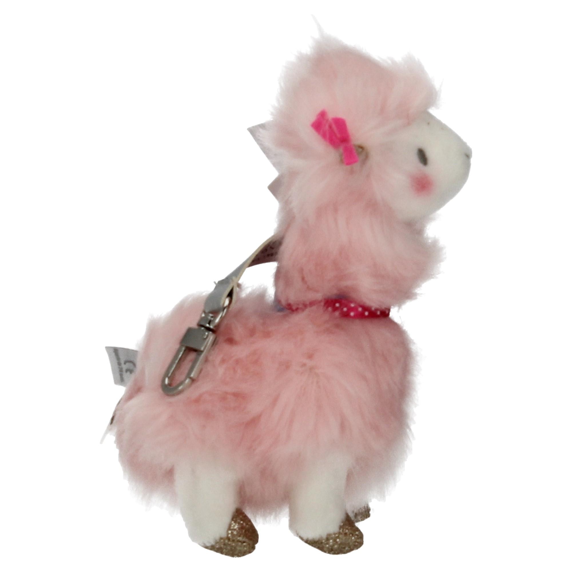 Histoire d'ours Schlüsselanhänger Lama rosa Glitzer