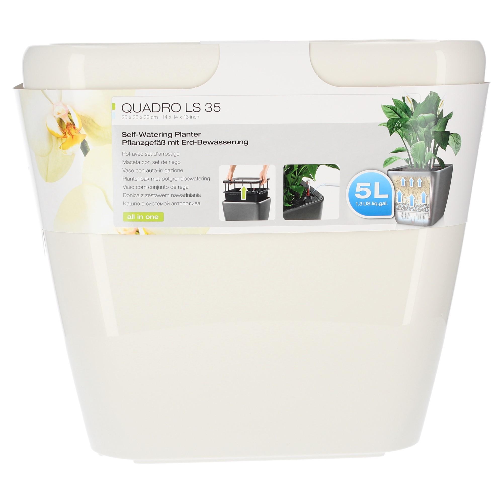 Lechuza Blumentopf groß Quadro LS 35 weiß hochglanz Lechuza Blumentopf groß Quadro LS 35 weiß hochglanz